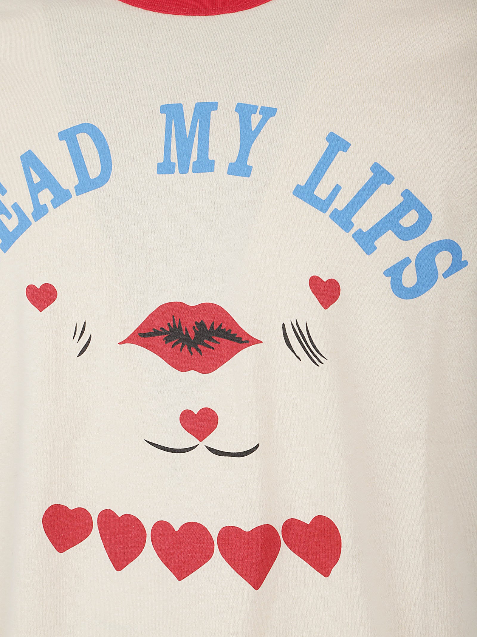 Cream Cotton T-Shirt with Playful Graphic Print
