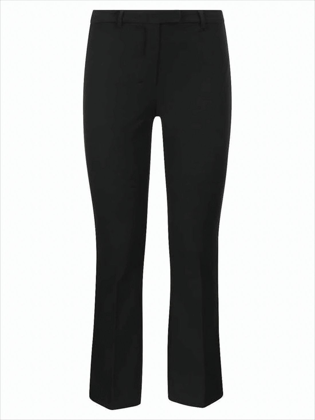 Tailored Straight-Leg Pants with Mid-Rise Waist