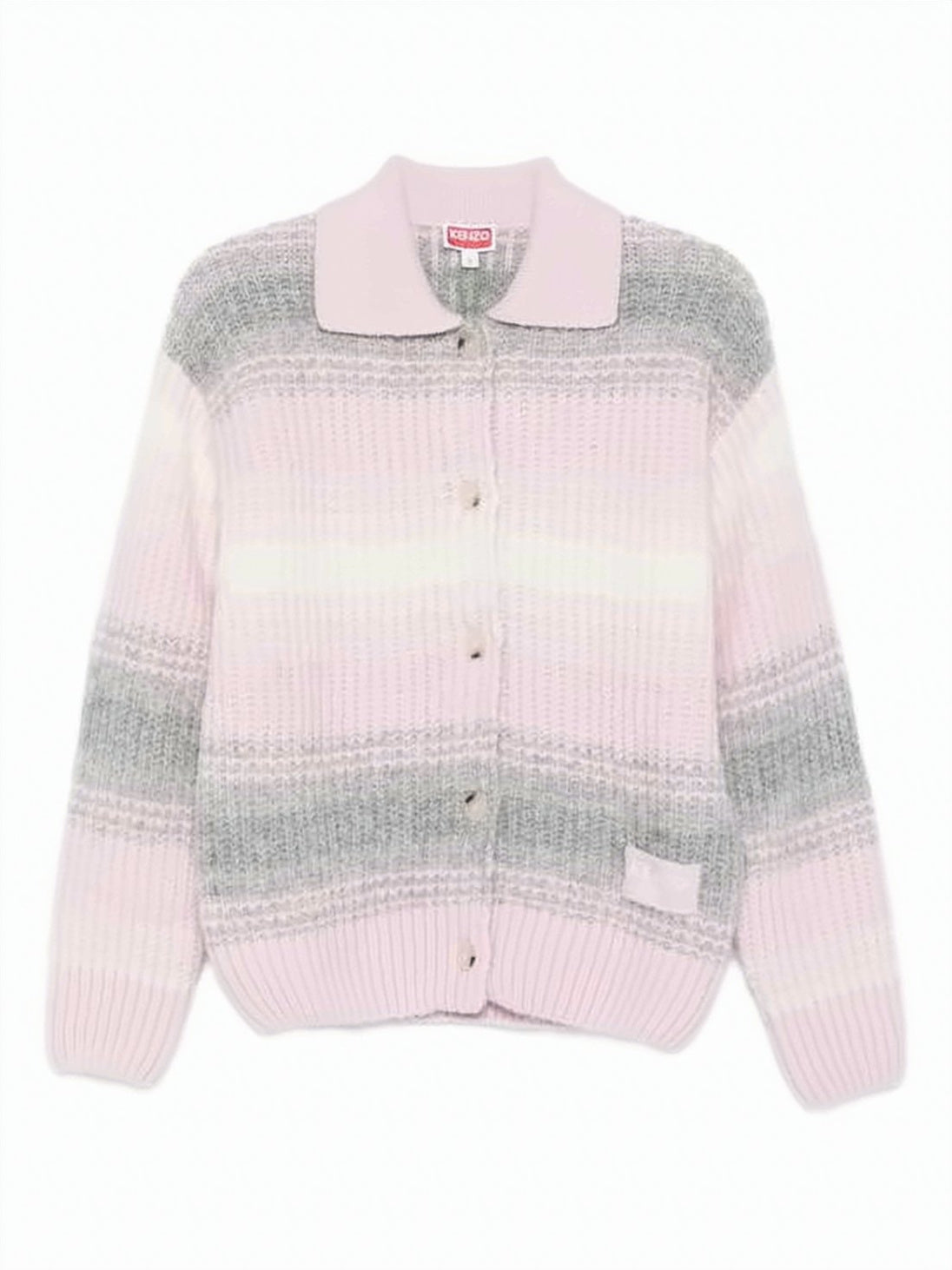 Soft Knit Cardigan with Pastel Stripes