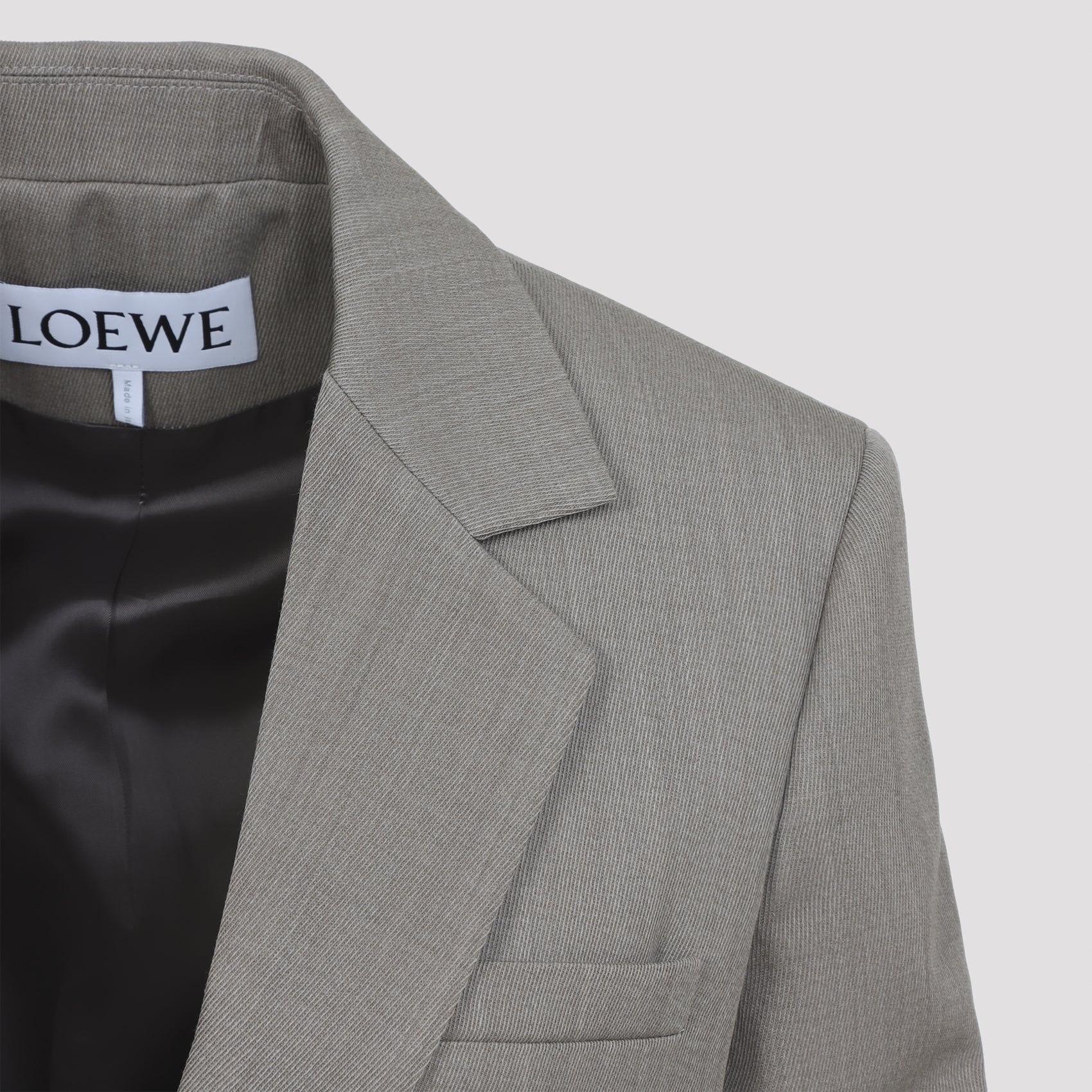 Tailored Grey Wool Blend Jacket