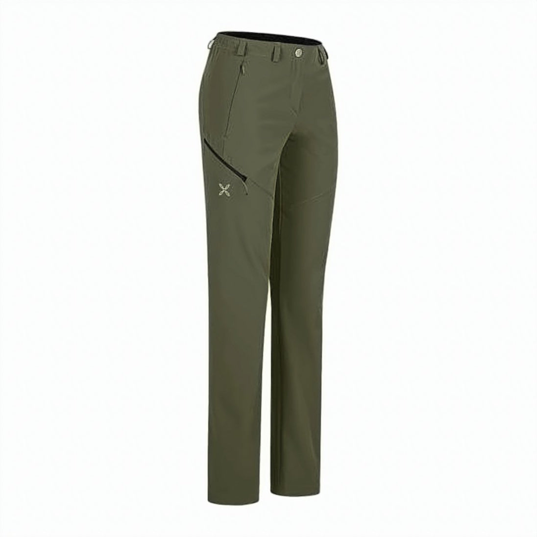 Tailored Green Straight-Leg Pants