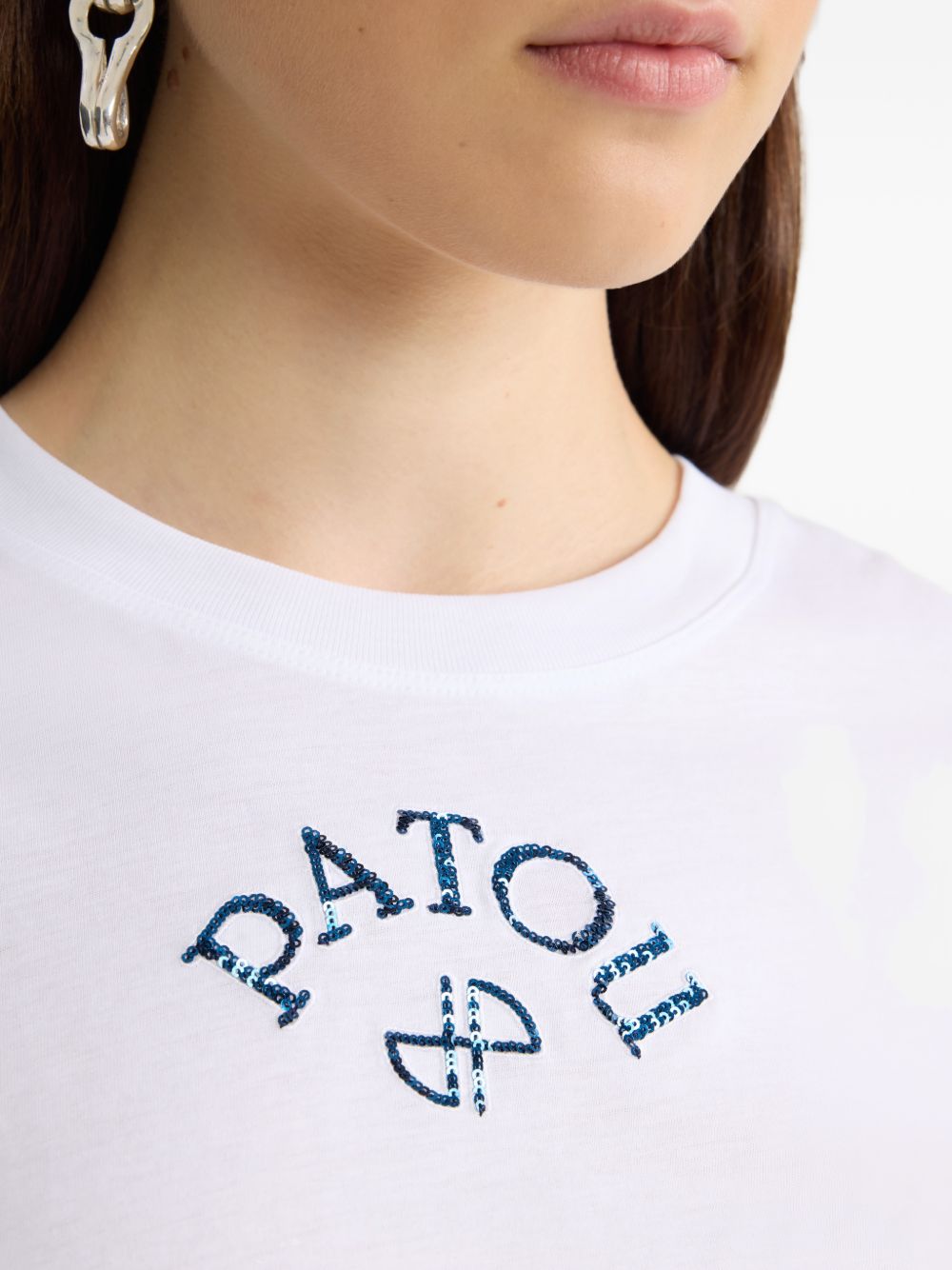 Cropped White Cotton T-Shirt