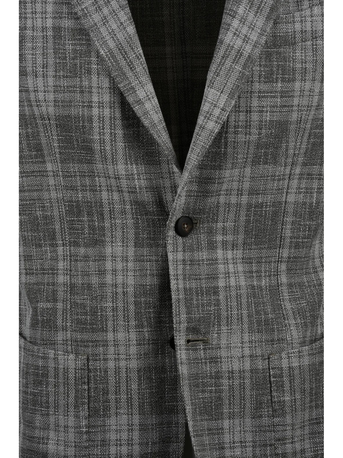Grey Wool Cotton Polyamide Blazer Jacket