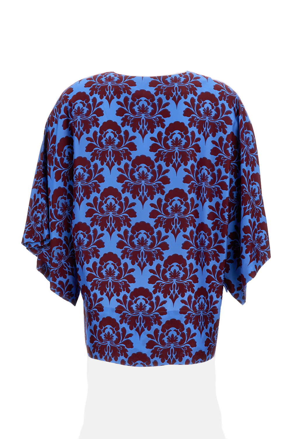 Boxy Light Blue Silk Blouse