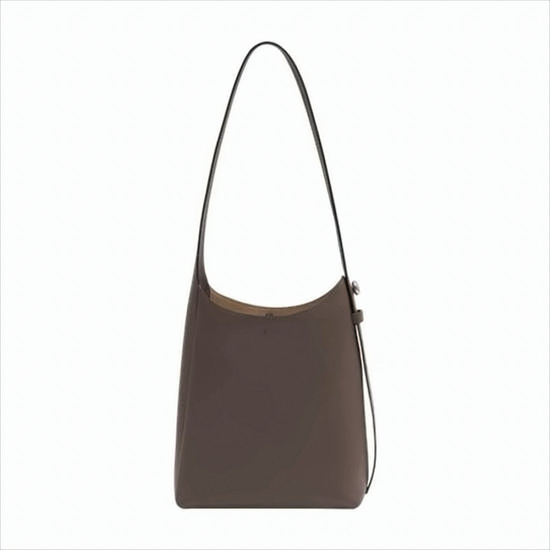Structured Leather Shoulder Bag with Adjustable Strap