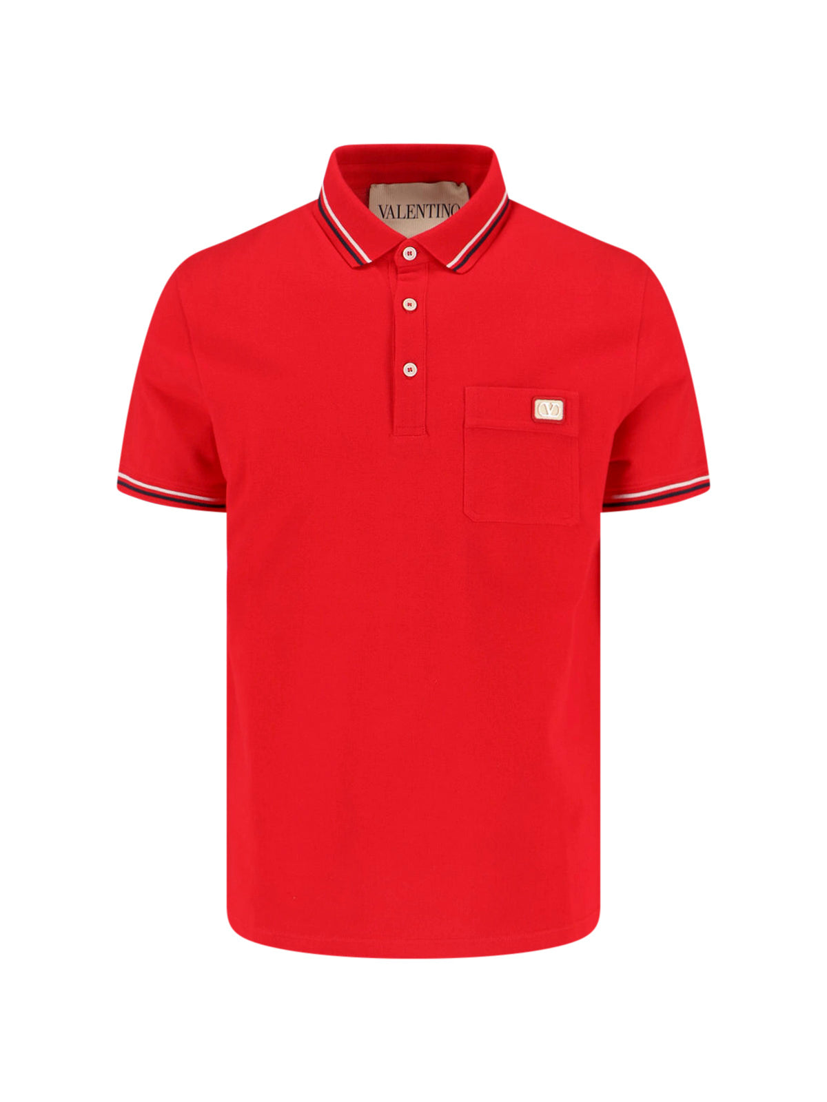 "VLogo Signature" Polo Shirt Red