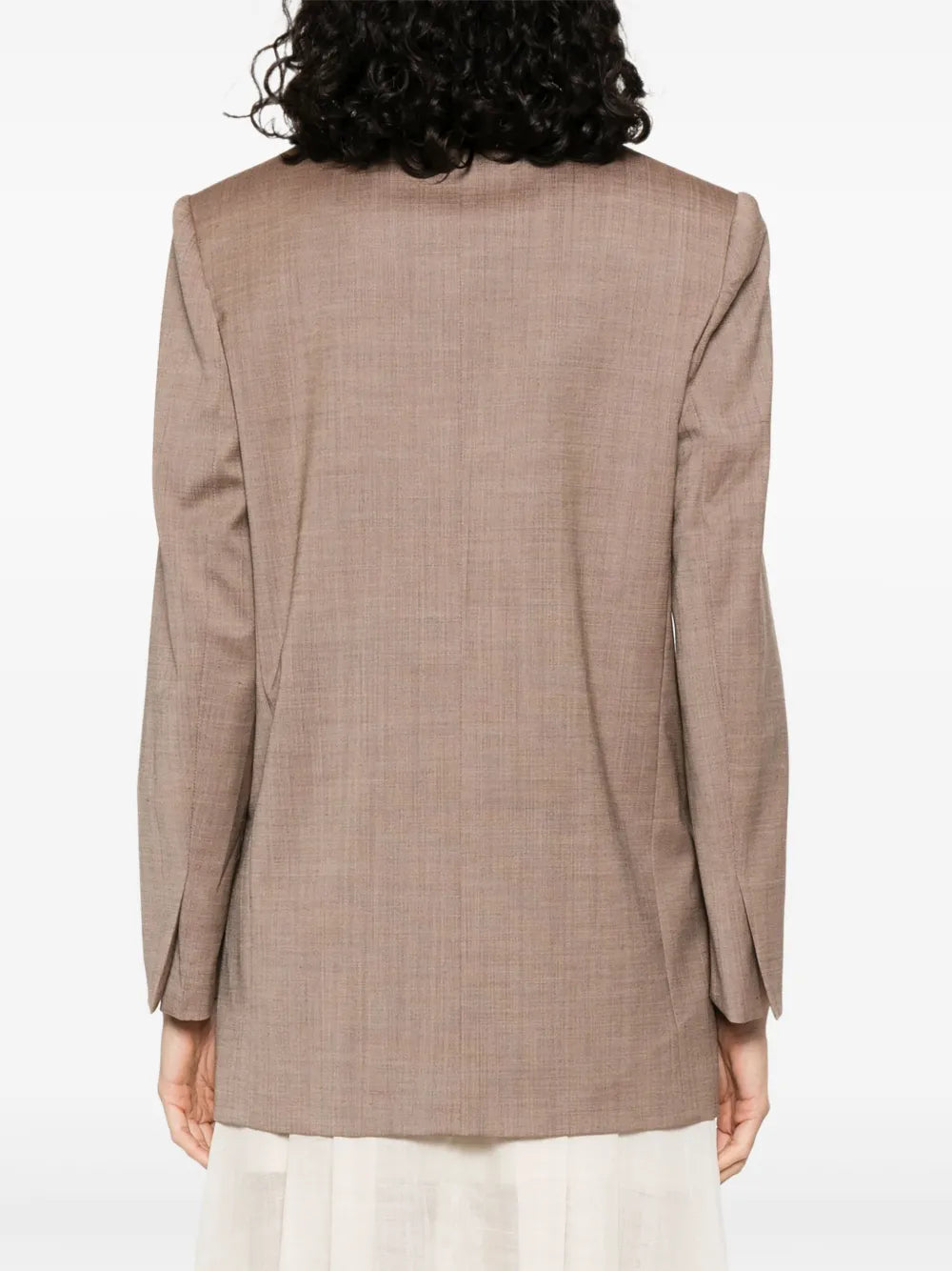 Tailored Neutral Jacket With Classic Silhouette By Philosophy
