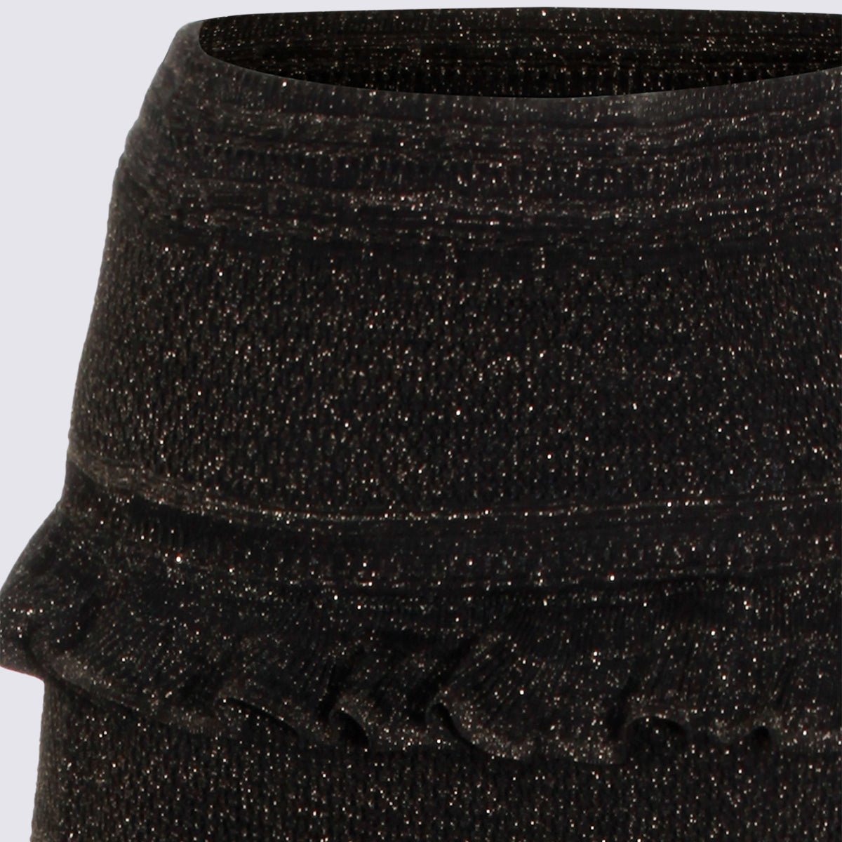 Metallic Black Cotton Skirt