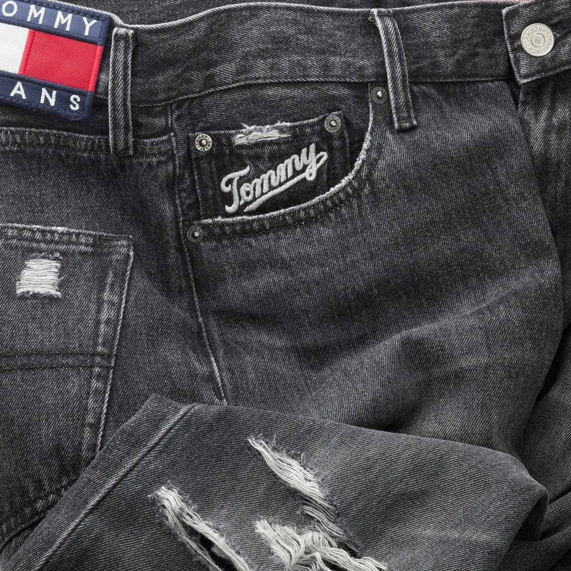 Black Ripped Denim Jeans