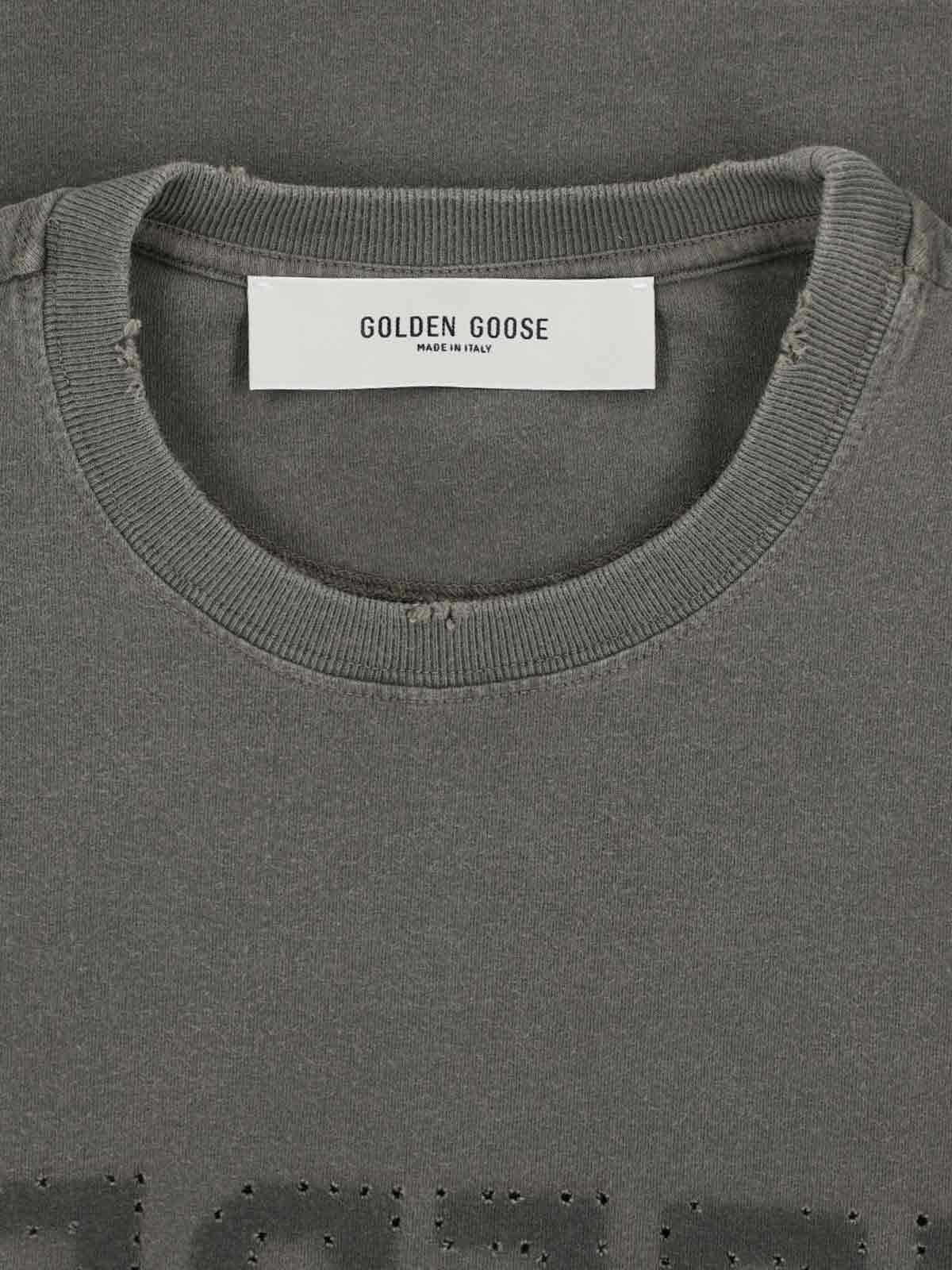 T-Shirt, In Green Cotton, Crew Neck