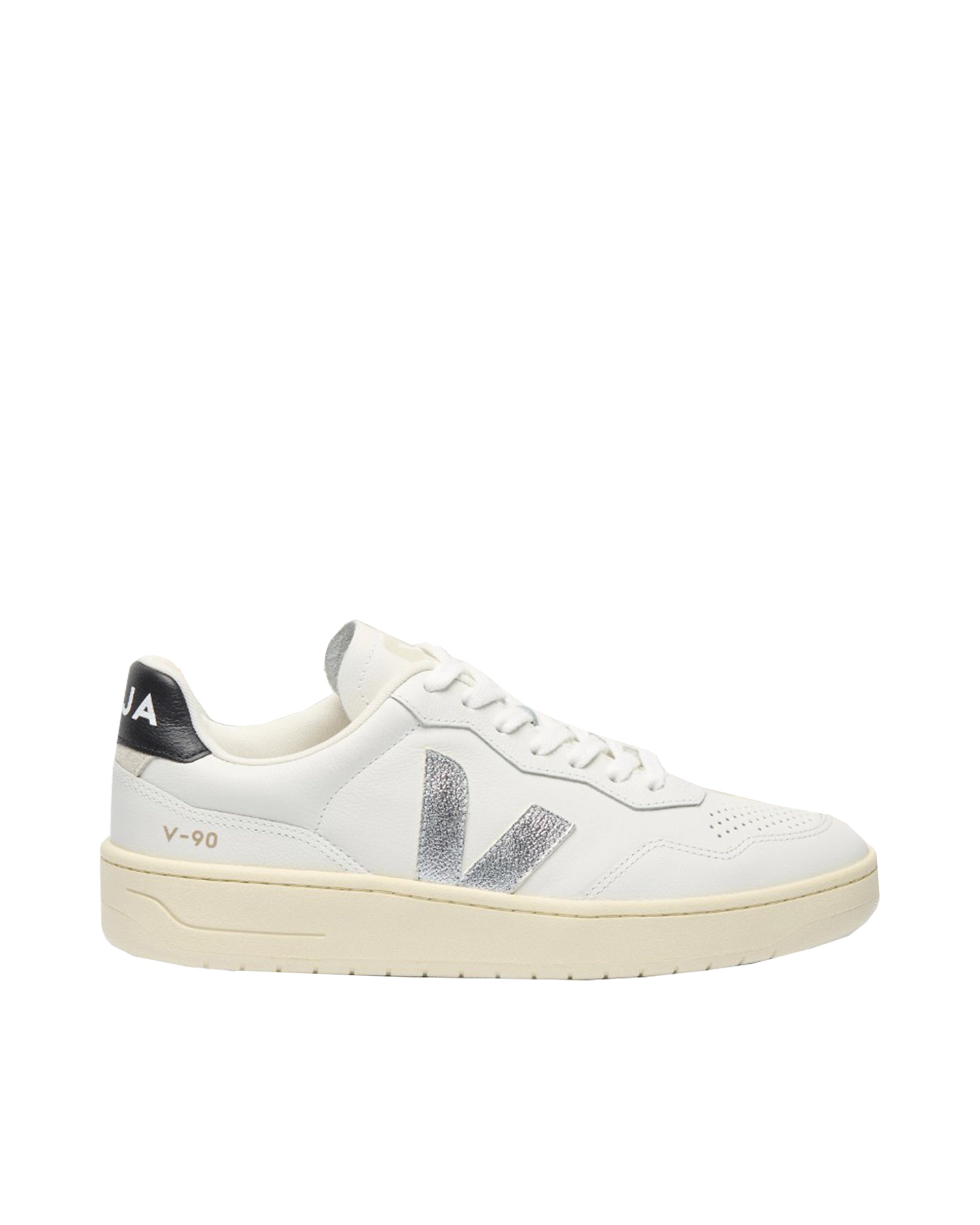 V-90 O.T. Sneakers In White Silver Black