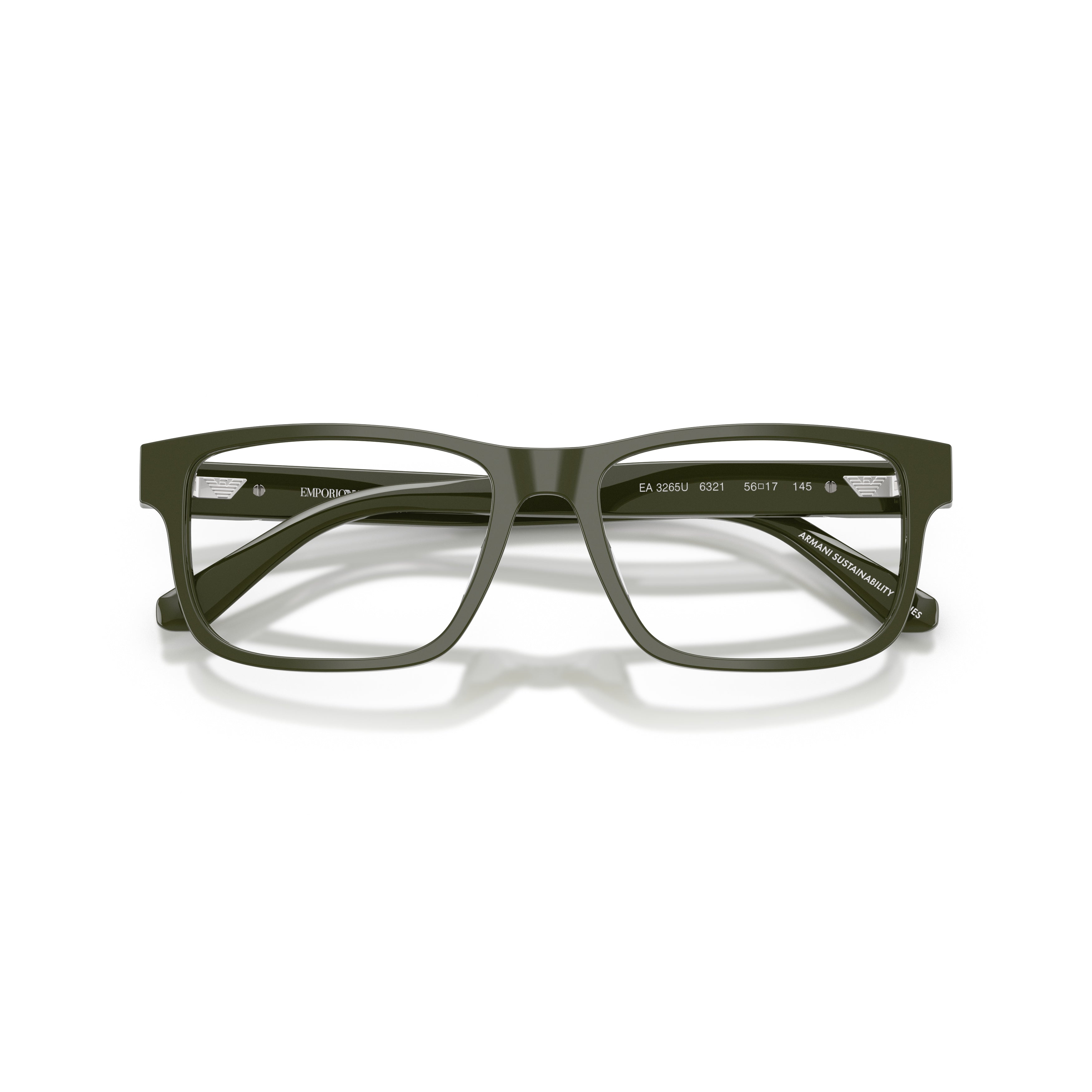 0ea3265u Rectangular Acetate Eyeglasses with Metallic Accents