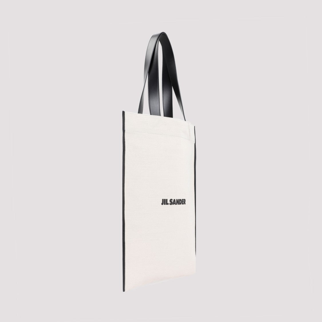 Natural White Cotton Border Book Tote Bag
