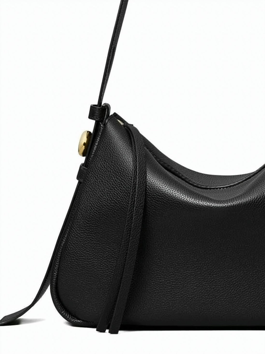 Textured Cowhide Leather Shoulder Bag