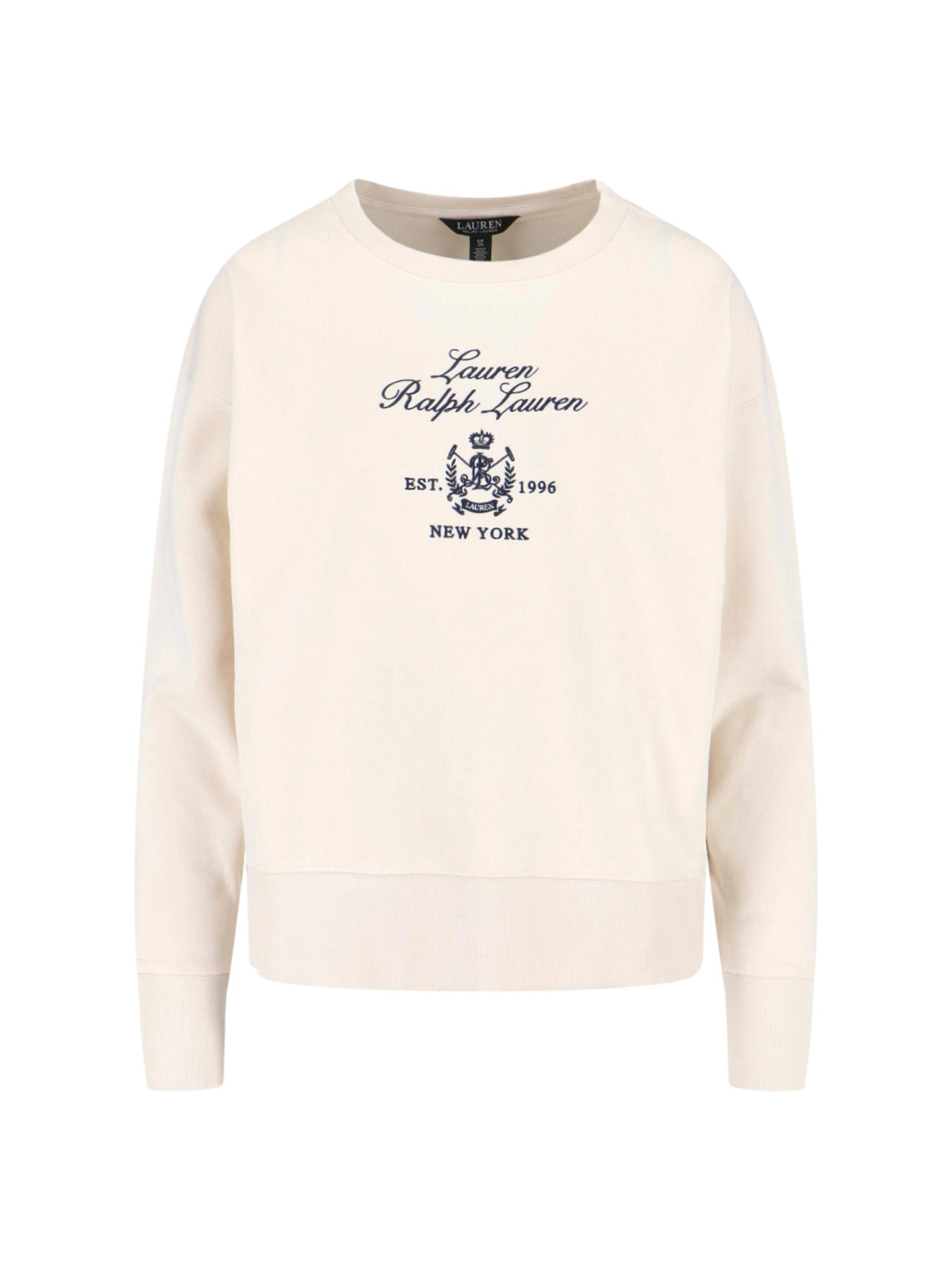 Crewneck Sweatshirt with Contrasting Embroidered Logo