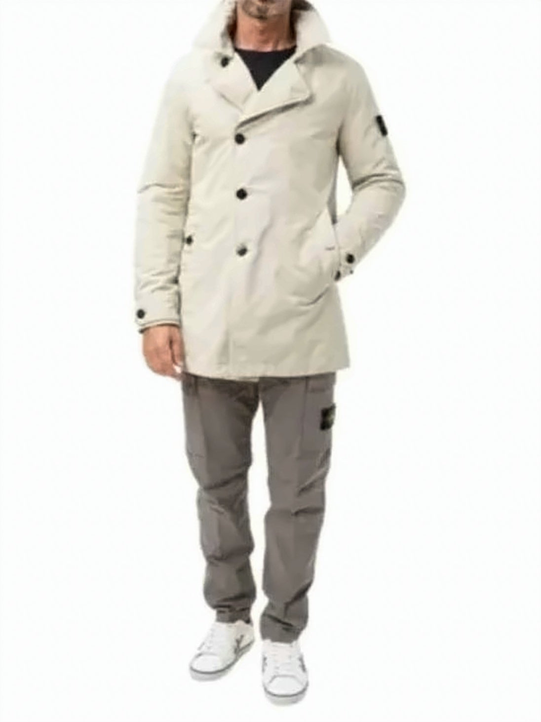 Double-Breasted Jacket with Structured Collar