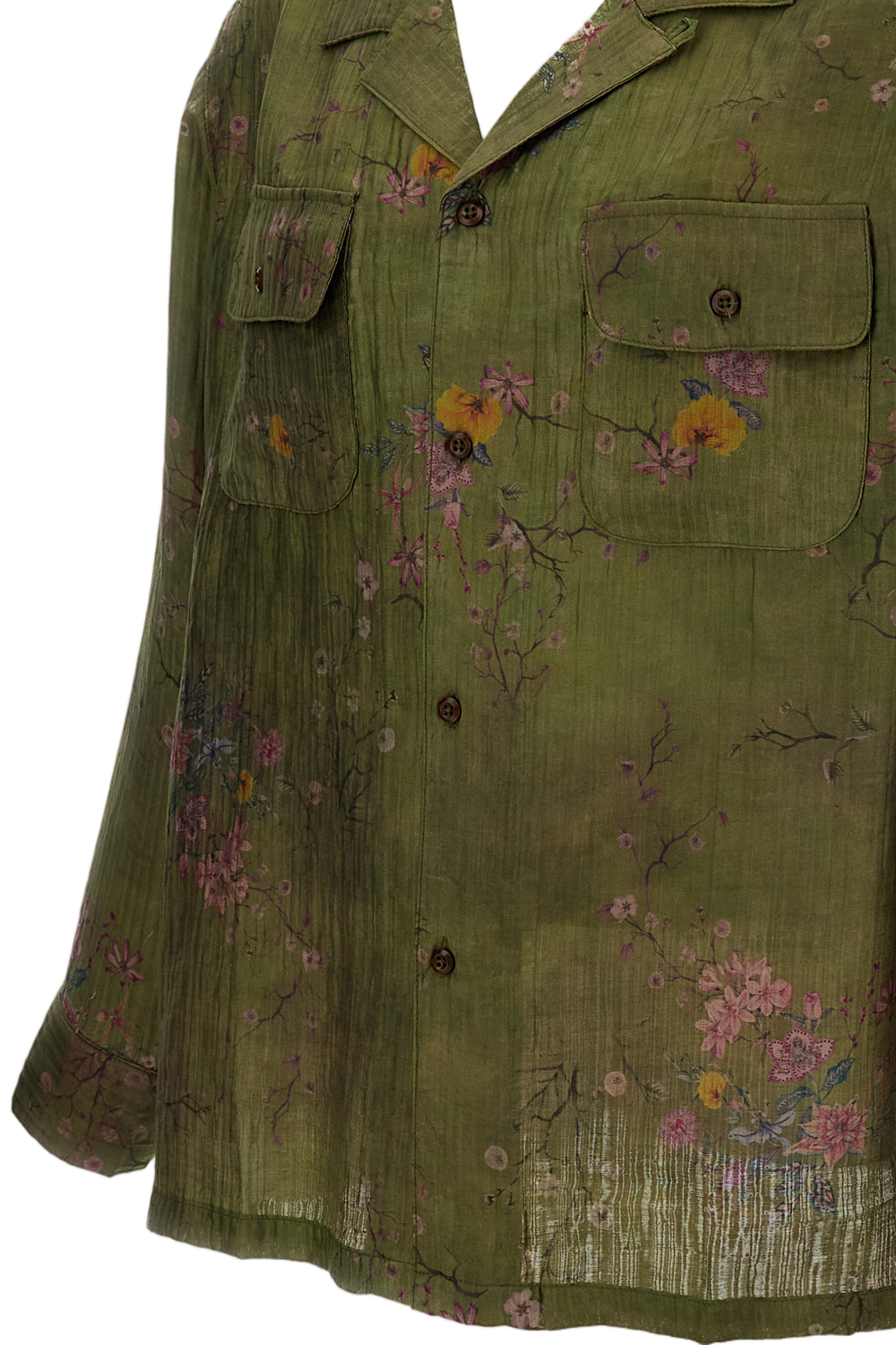 Cropped Boxy Camp Collar Shirt