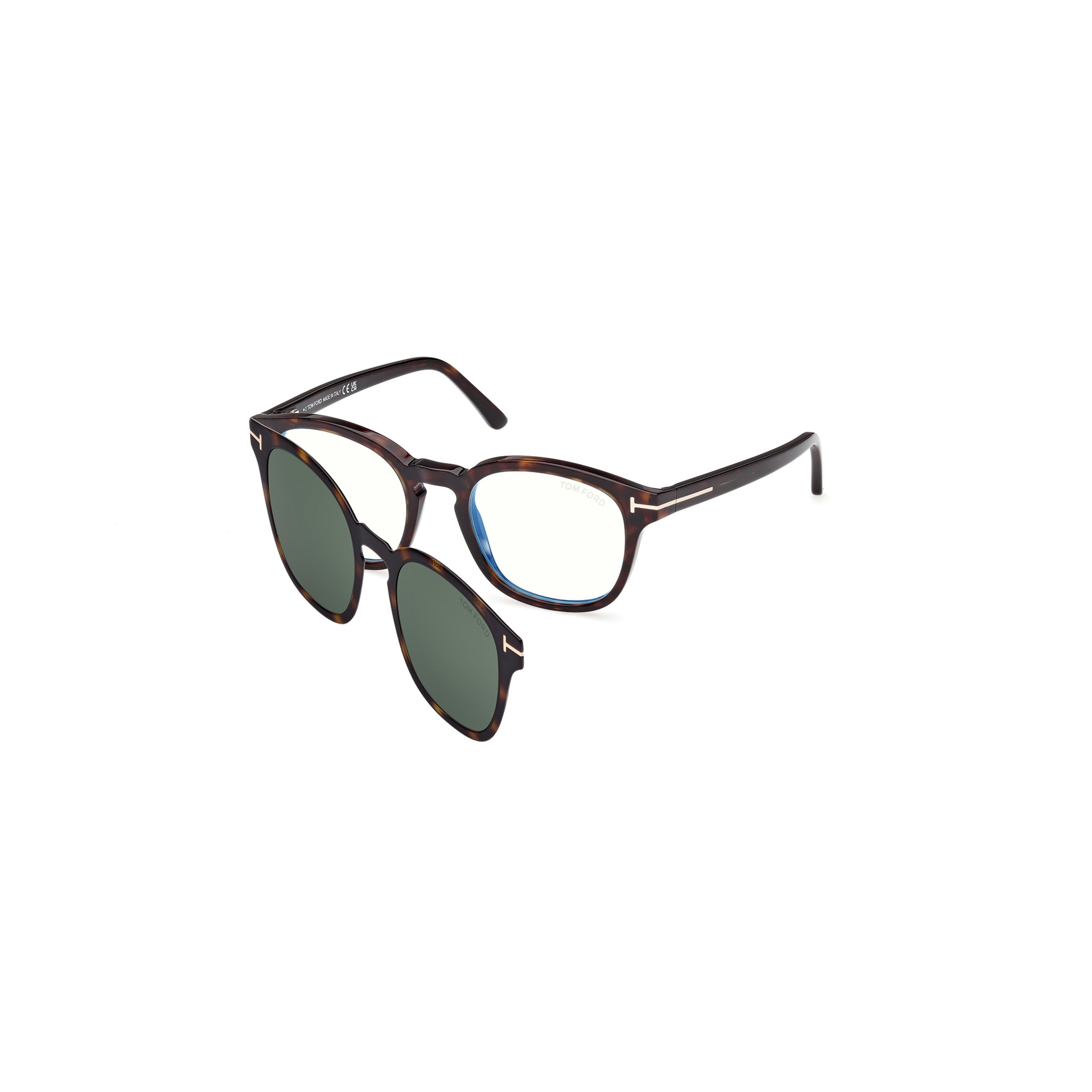 Ft5532-B Tortoiseshell Acetate Square Frame Eyeglasses