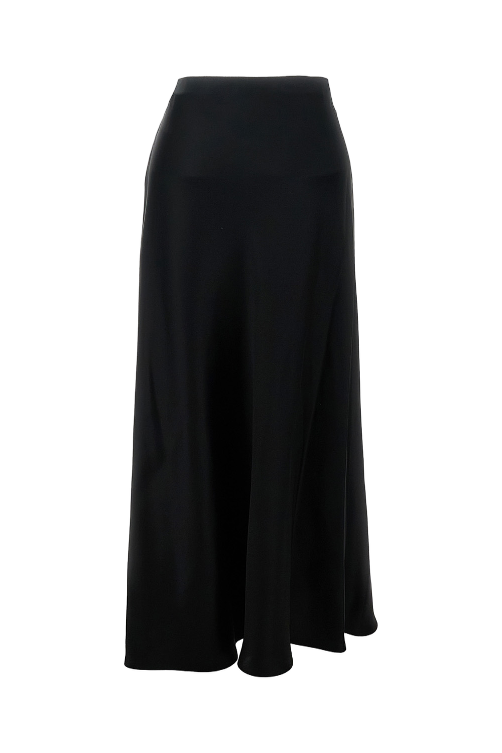 Flared Long Skirt With Invisible Zip