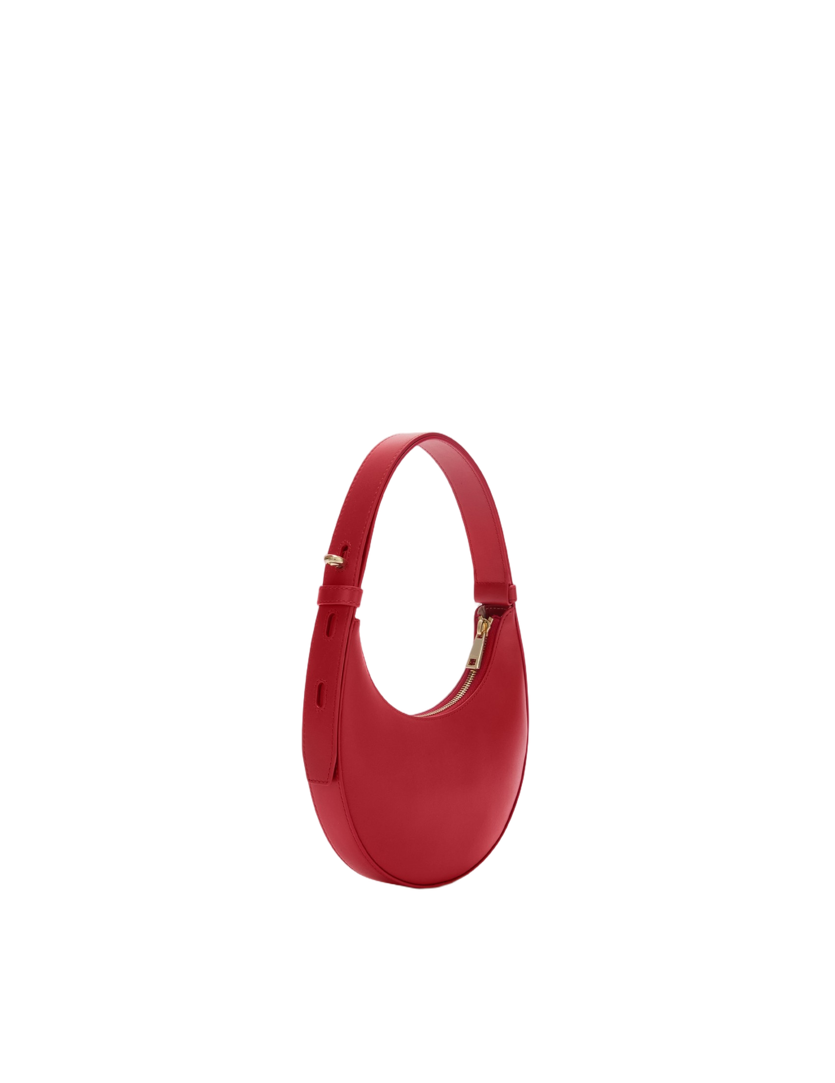 Delizia Mini Leather Hobo Bag, Red