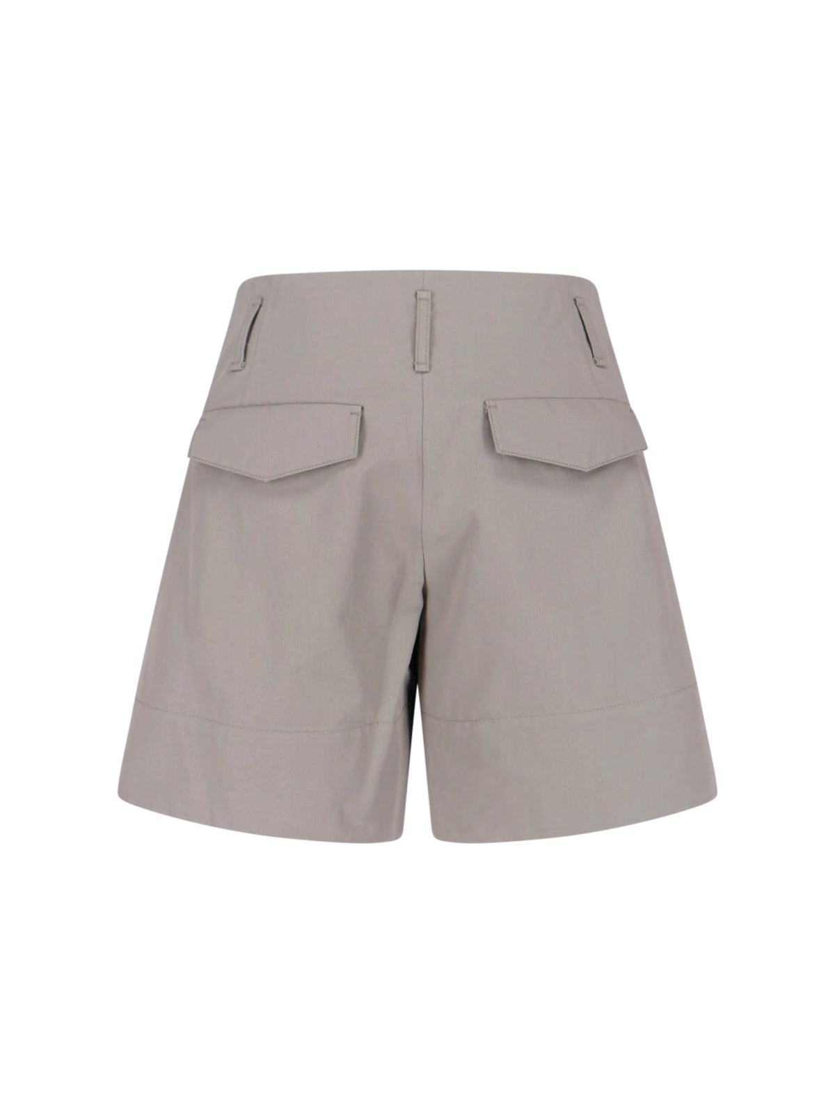 Dark Grey Mid-Rise Tailored Shorts