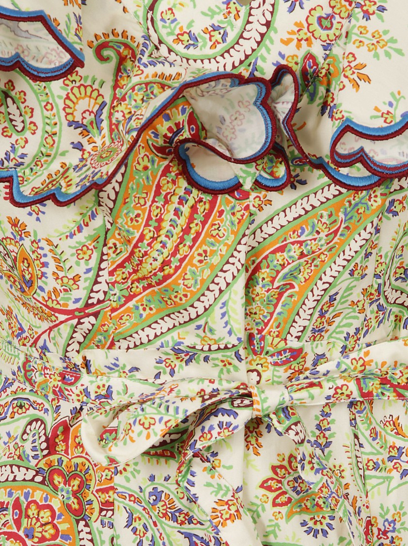 Multicolored Paisley Print Maxi Dress