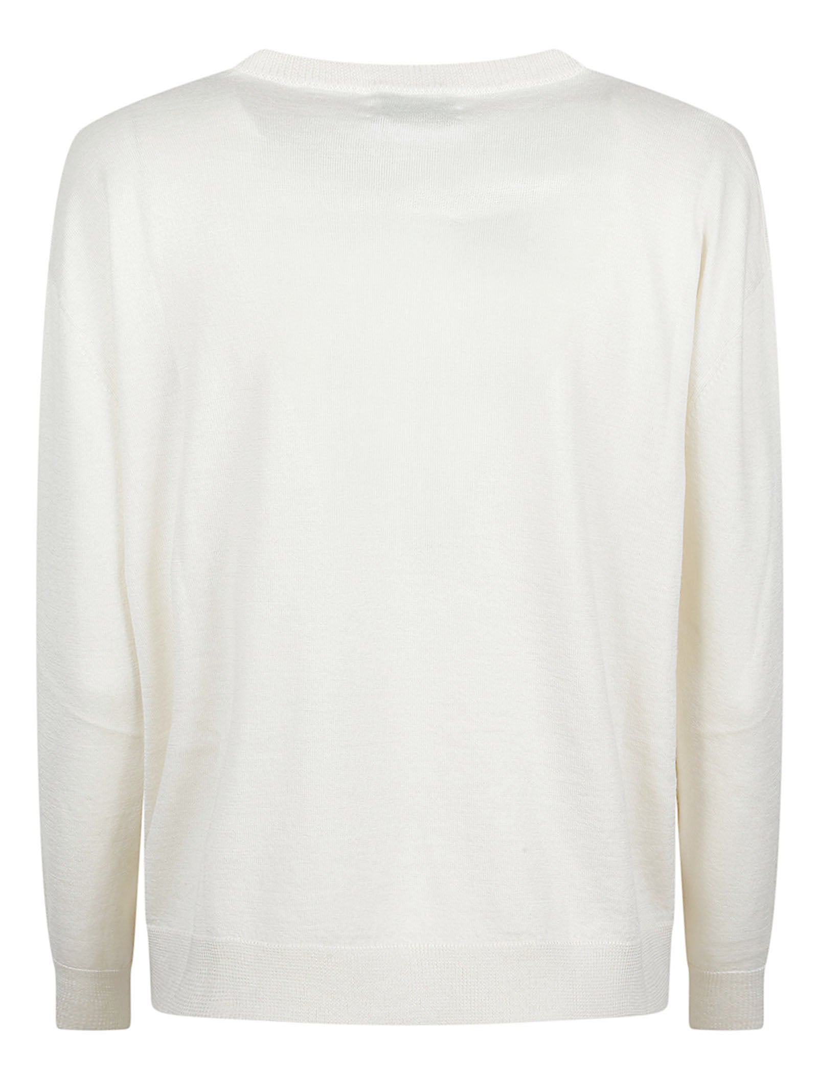 Long-Sleeve Fine-Knit Pullover