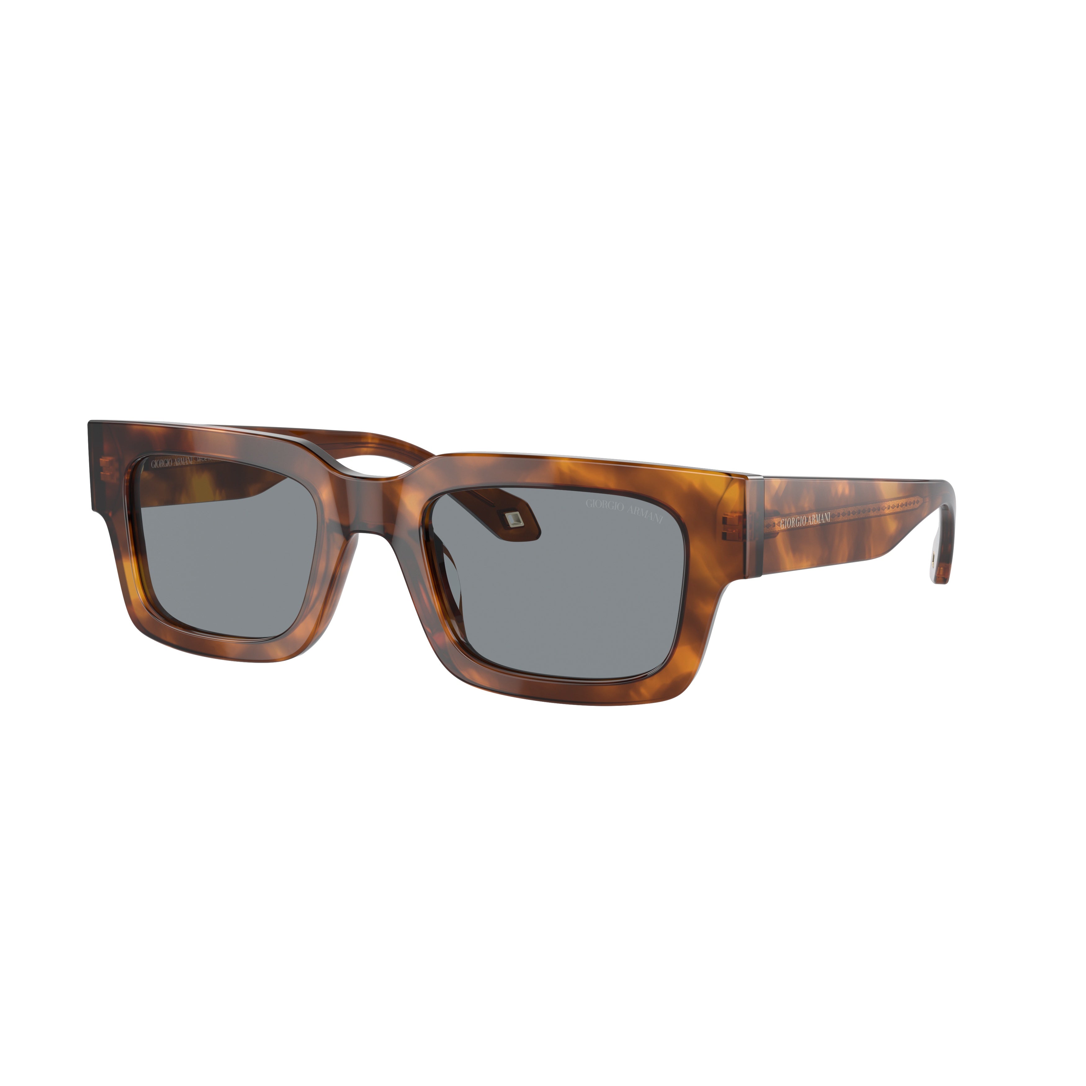 0ar8184u Rectangular Tortoiseshell Sunglasses with Metallic Accents