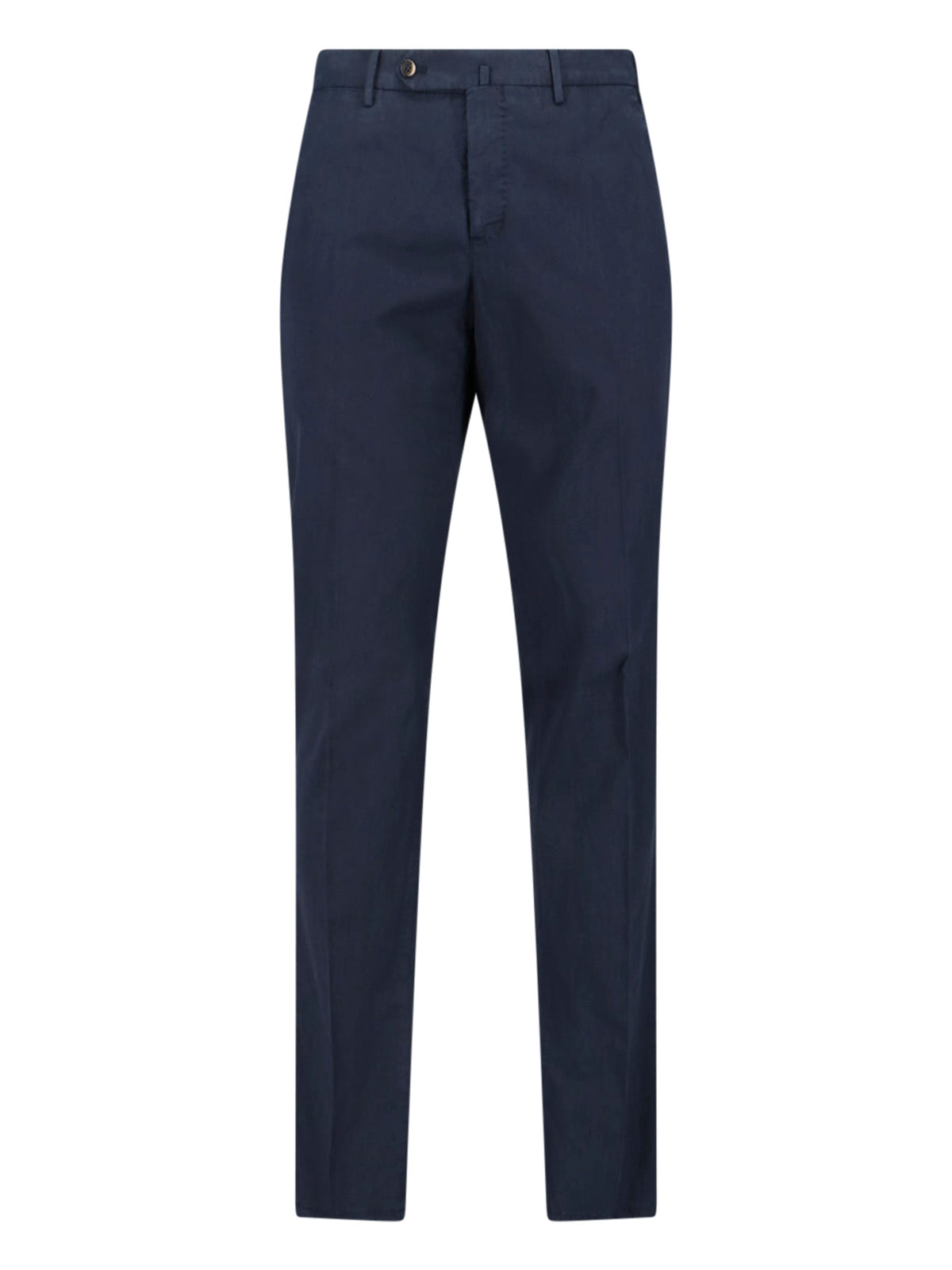 Cotton Blend Trousers – Navy