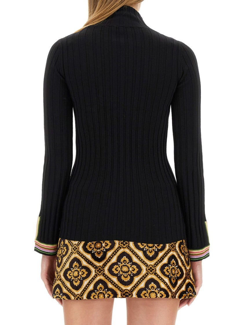 Ribbed Turtleneck Shirt