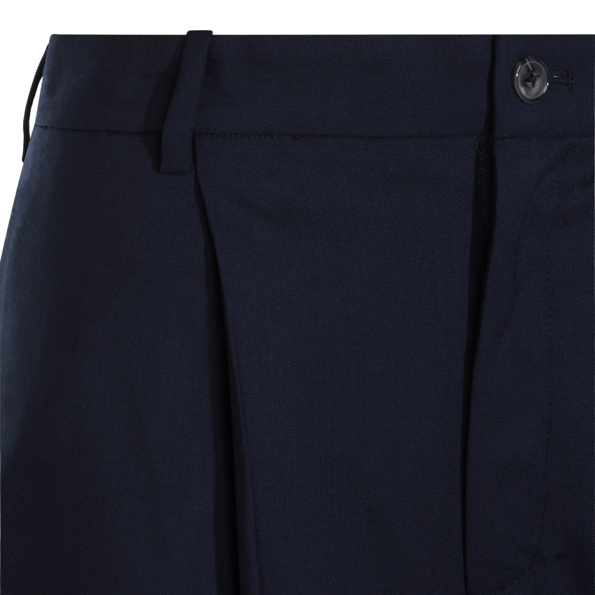 High-Waisted Straight-Leg Trousers with Front Pleats