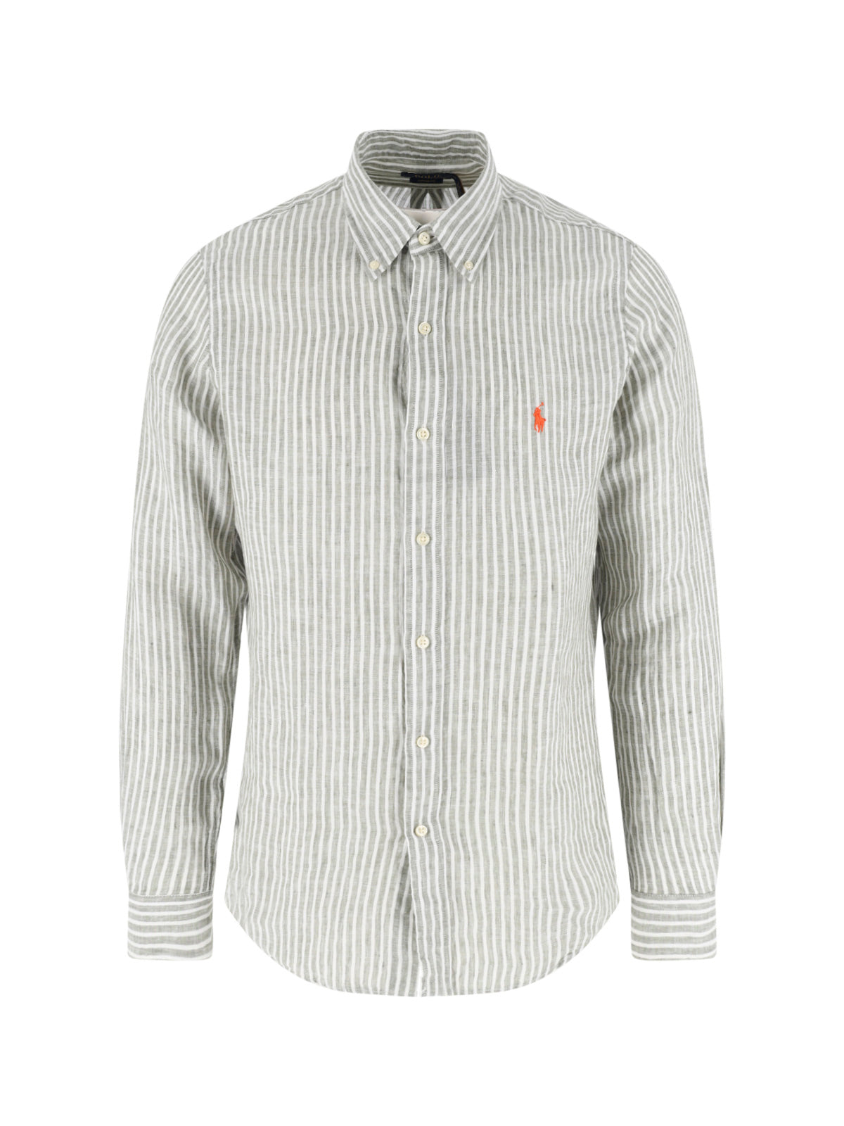 Neutral Vertical Stripe Long-Sleeve Shirt