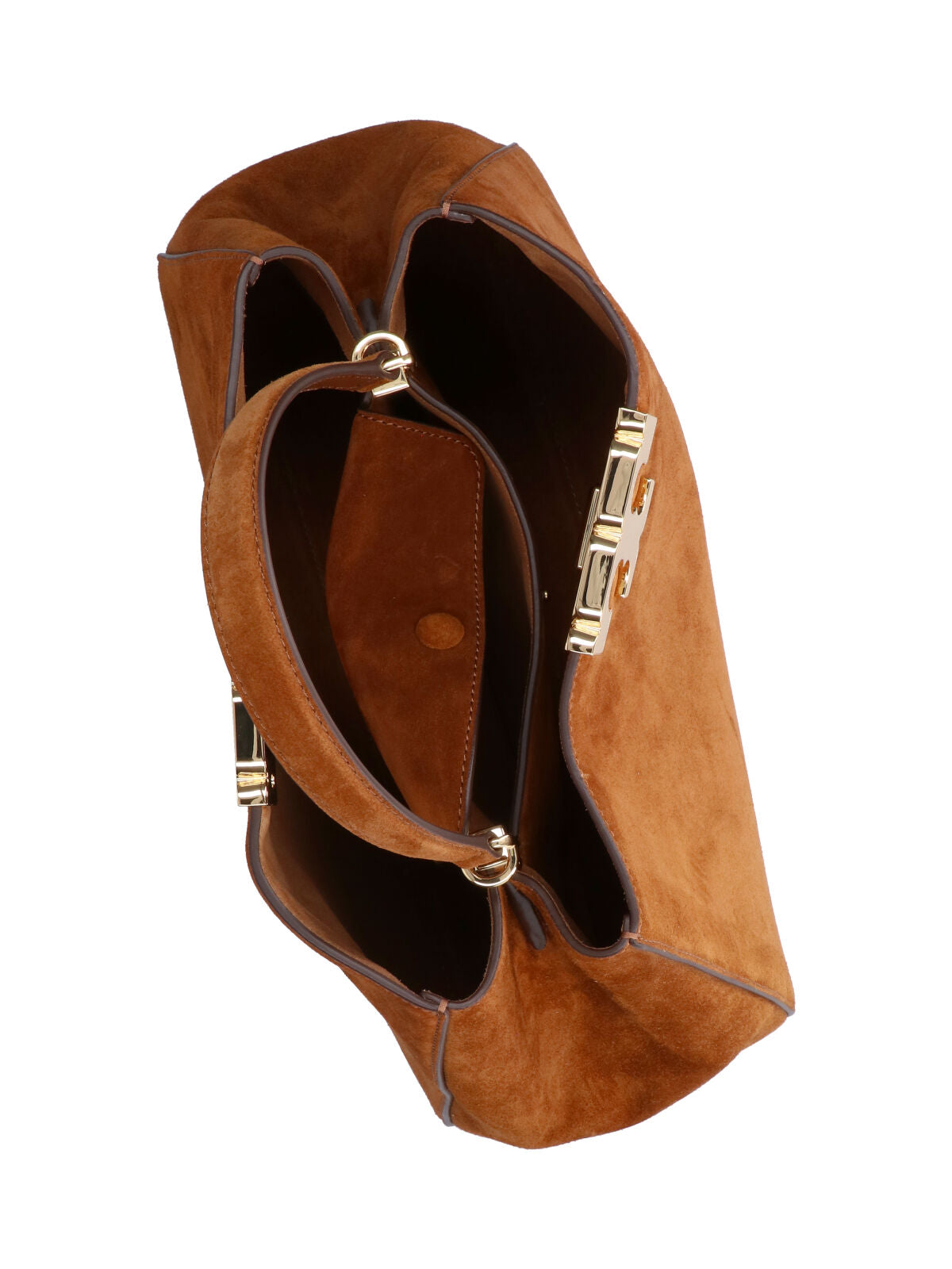 Brown Eleanor Mini Calf Suede Bag