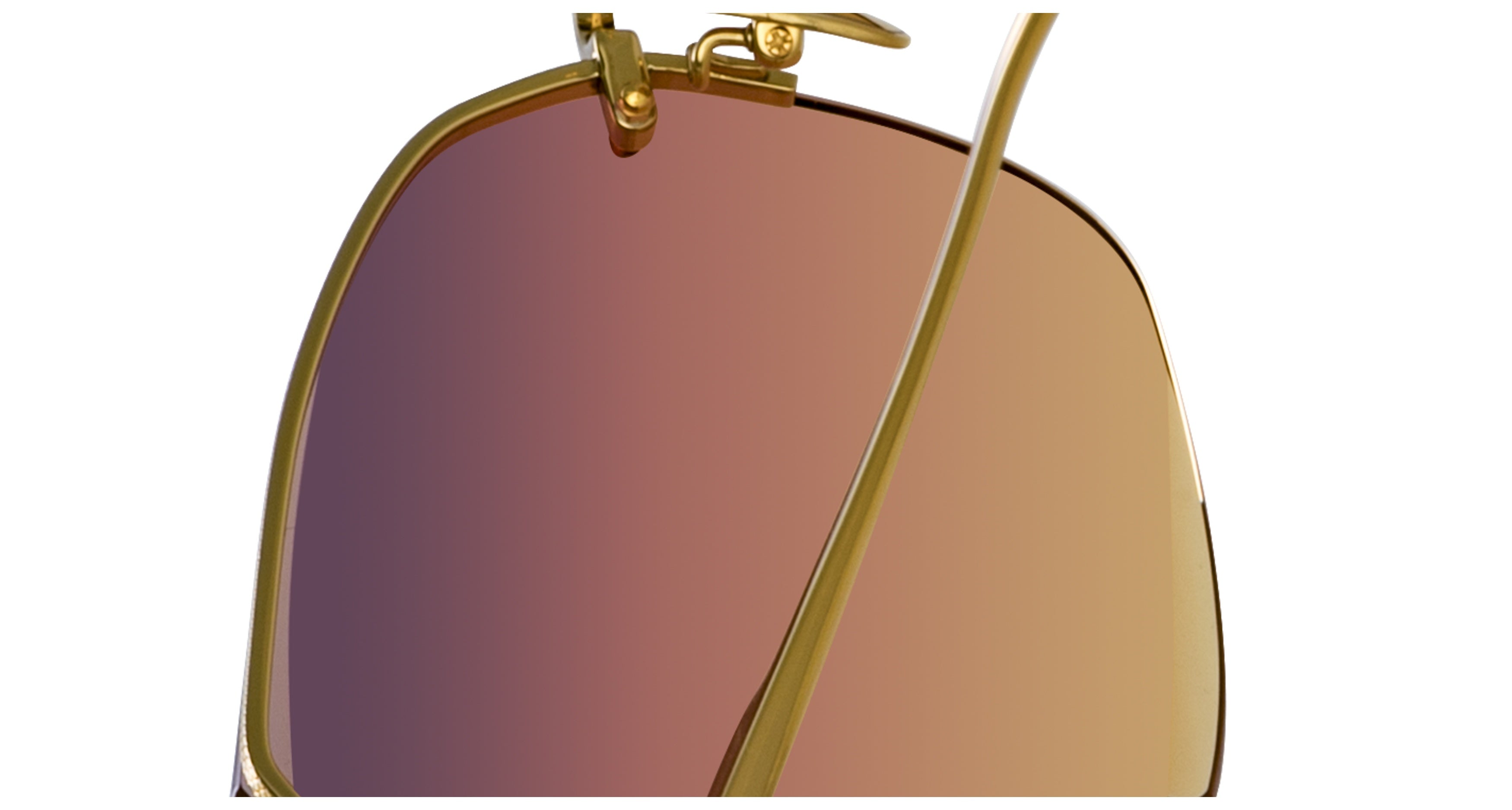 Lfl Irregular Gradient Lens Sunglasses with Gold-Toned Titanium Arms