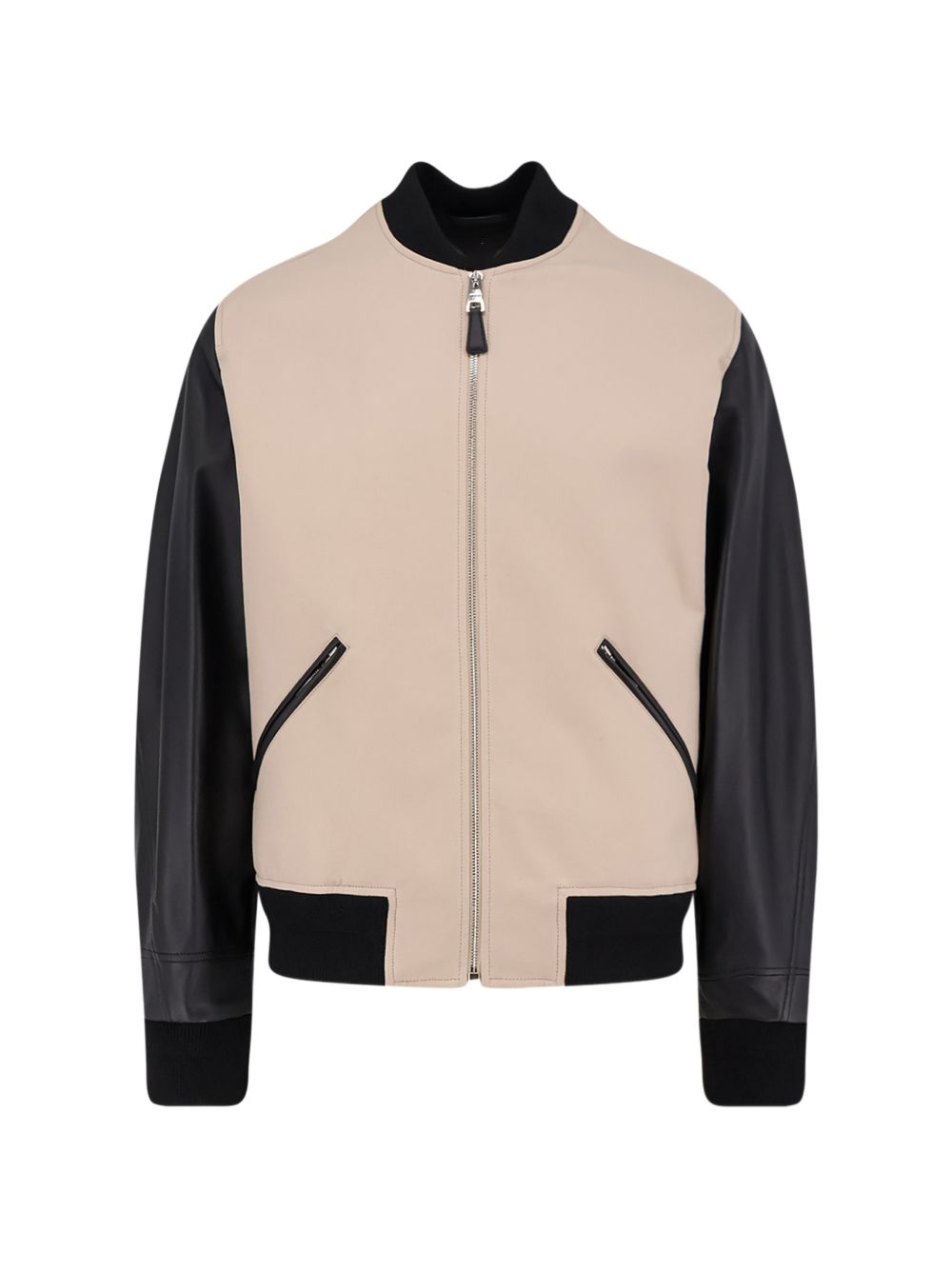 Beige Bomber Jacket