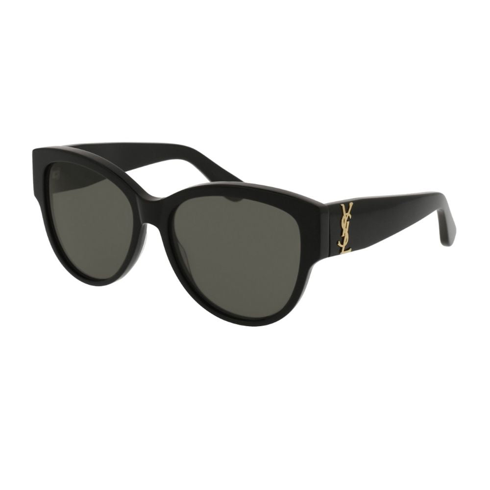 Sl M3 Linea Monogram Rounded Black Acetate Sunglasses