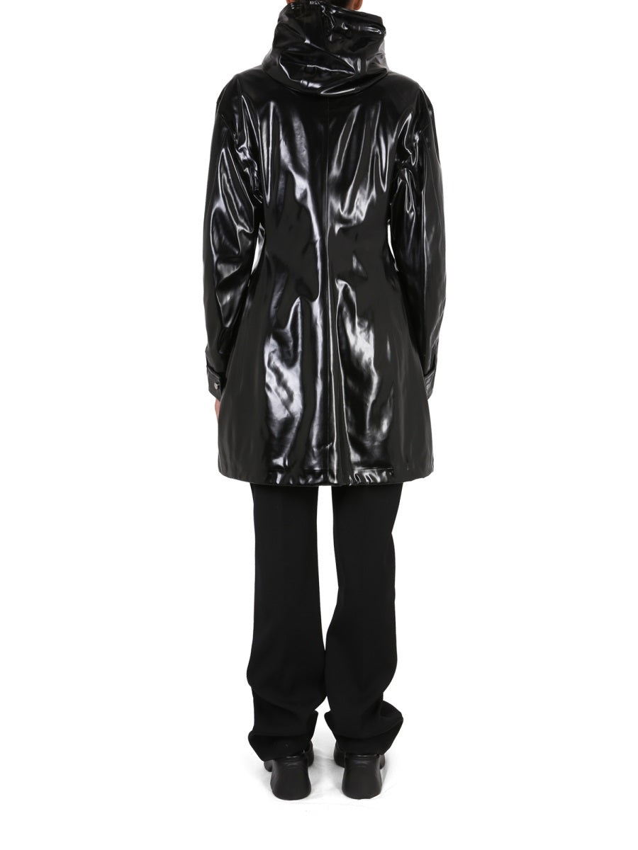 High Collar Parka with Attached Hood