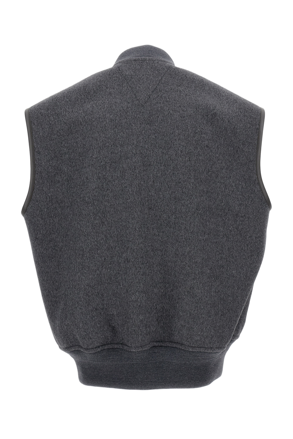 Wool Vest with Bomber Collar