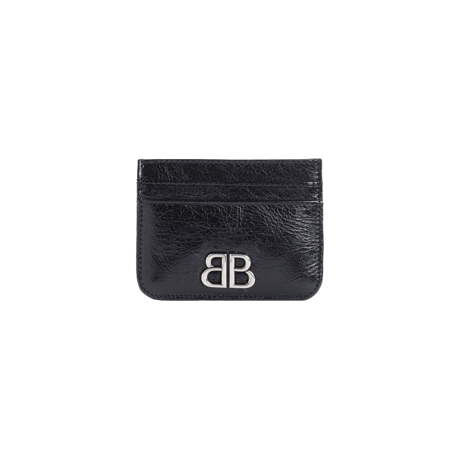 Monaco Ca Ho Wom Black Lamb Leather Credit Card Case