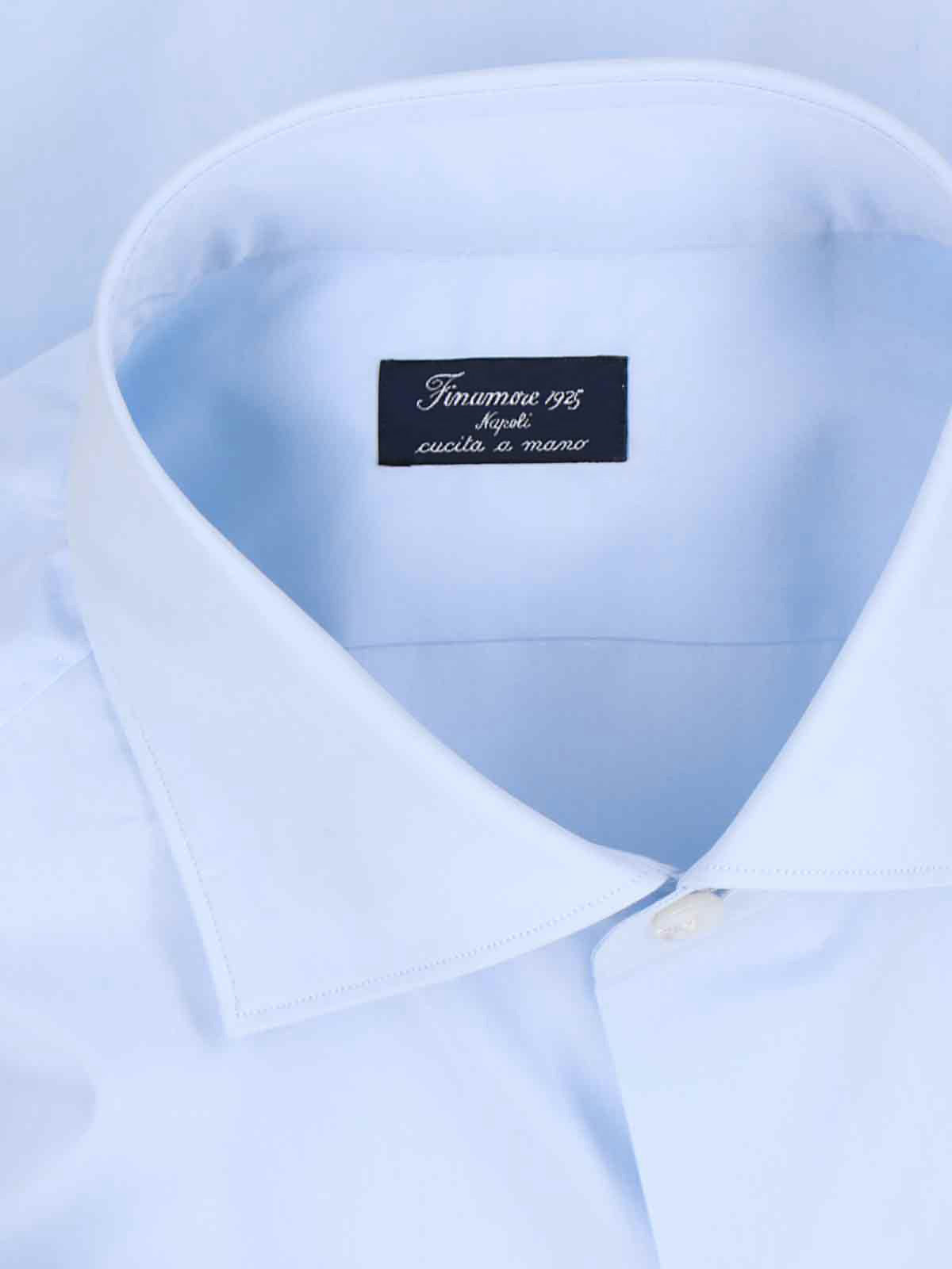 Structured Blue Shirt with Tailored Fit and Elegant Detailing