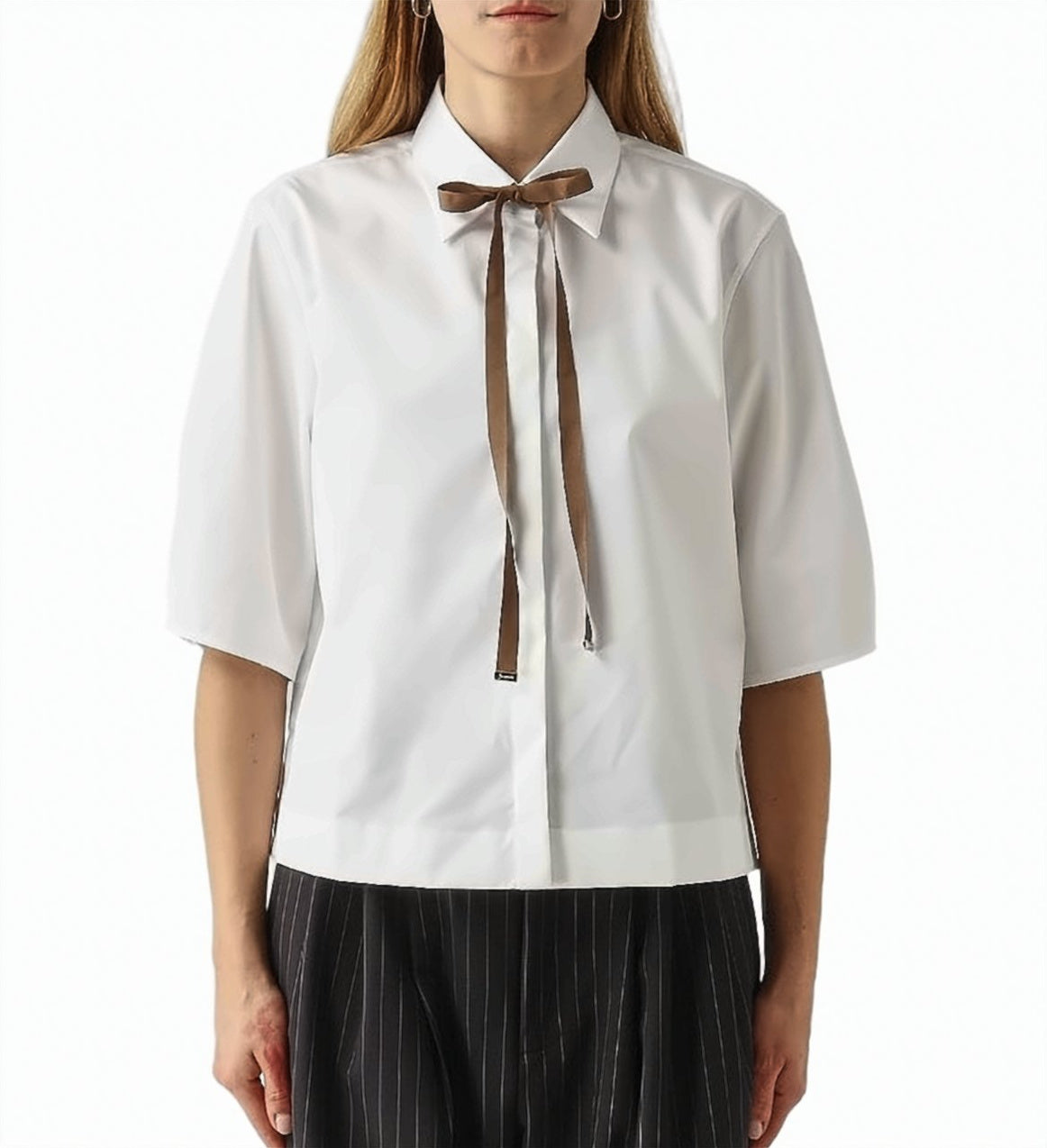 Cotton 3/4 Sleeve Classic Collar Shirt