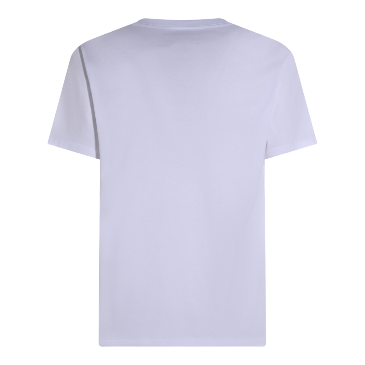 White Short-Sleeve T-Shirt with Distinctive Emblem