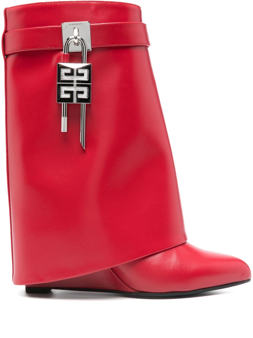 Rose Red Leather Boots