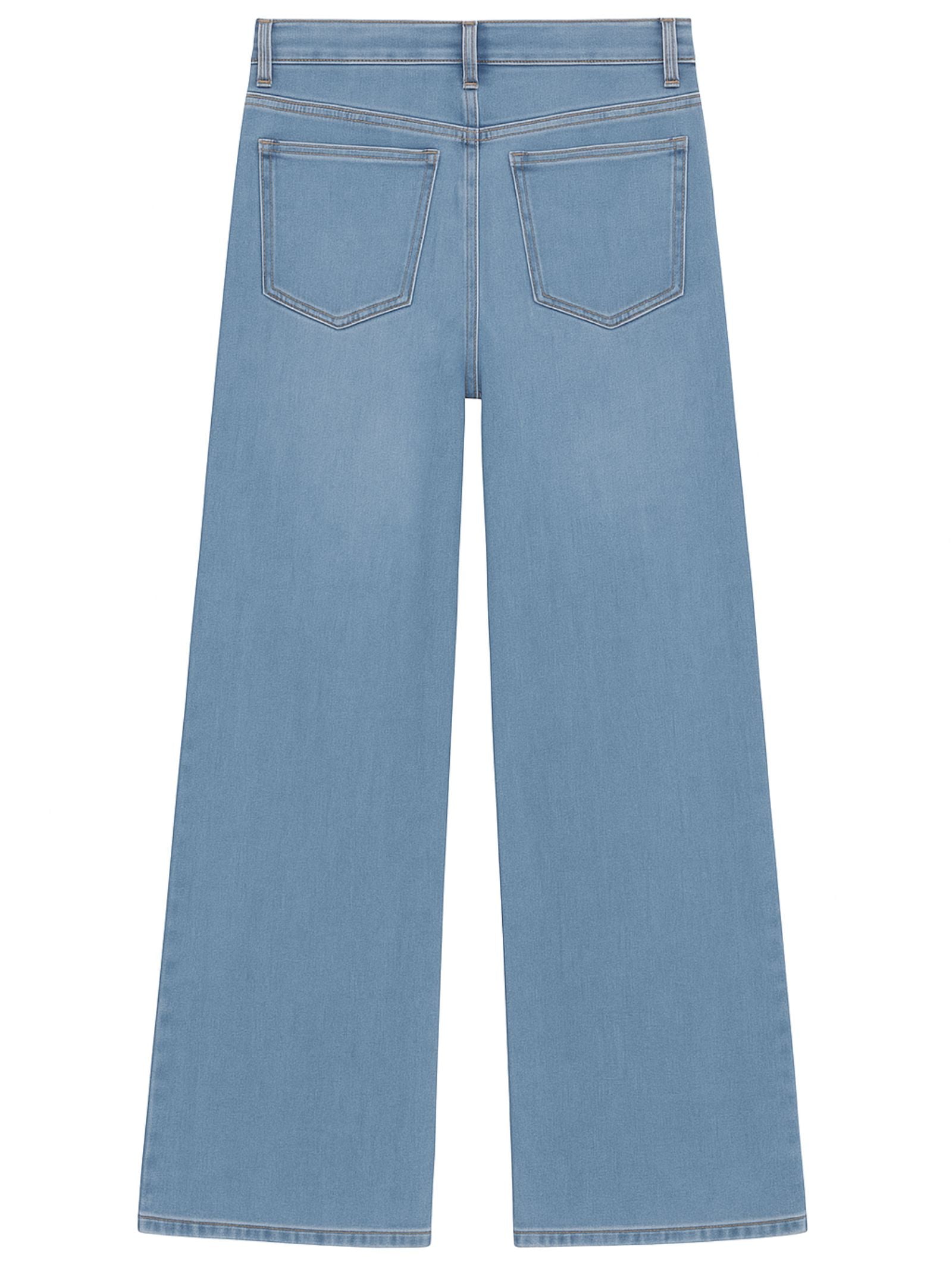 High-Waisted Wide-Leg Frame Jeans in Clear Blue