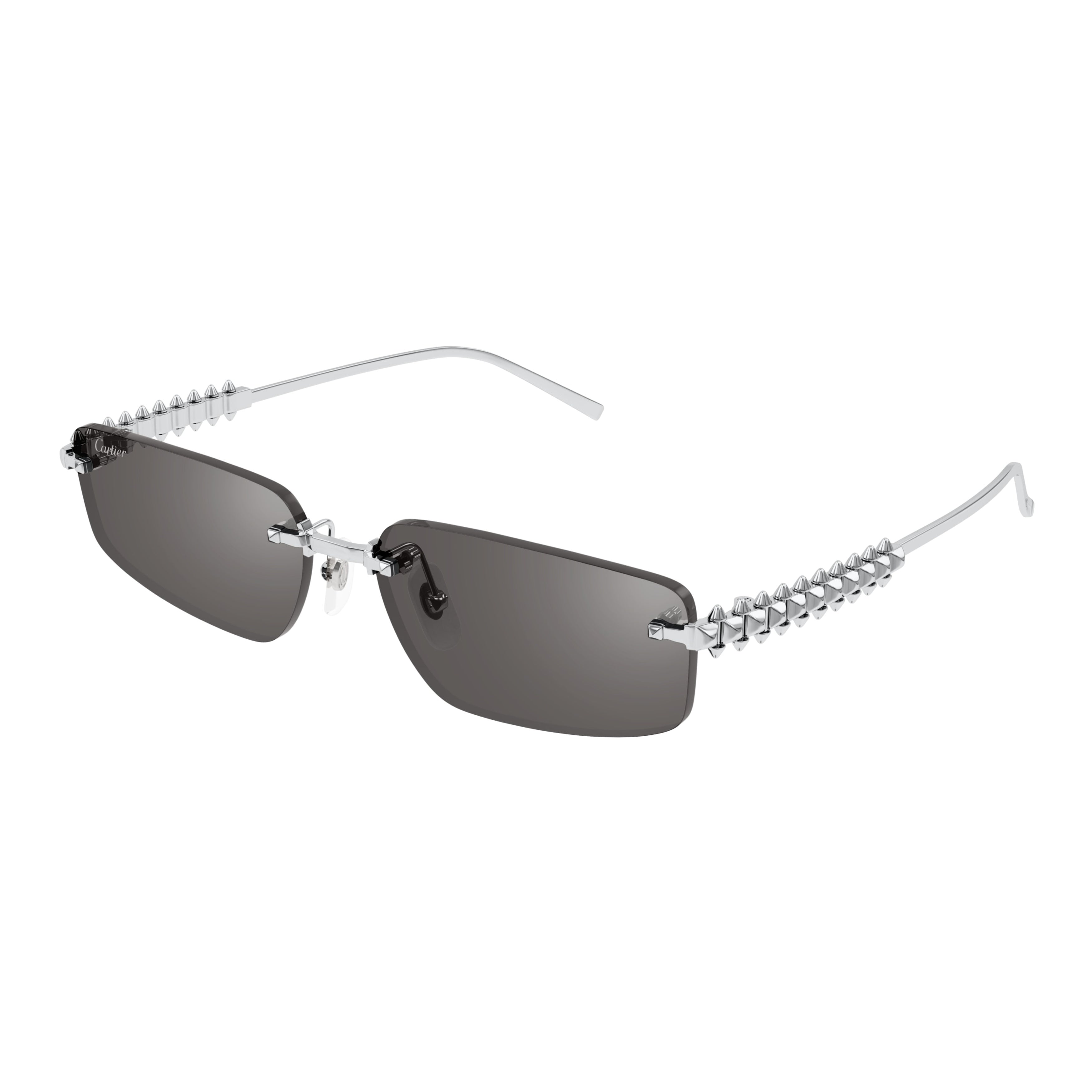 Ct0544s Rimless Sunglasses with Pyramid-Studded Temples