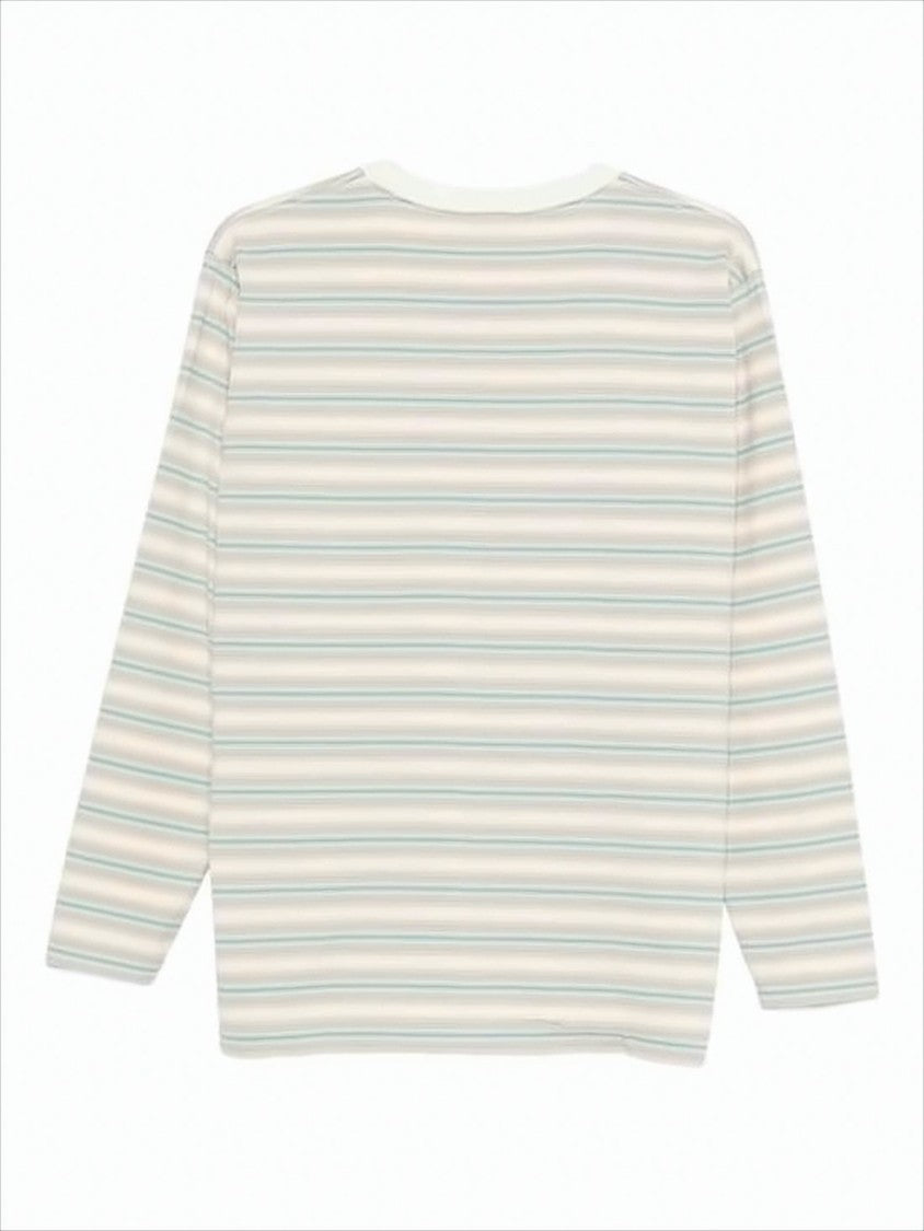 Striped Long-Sleeve Crew Neck T-Shirt