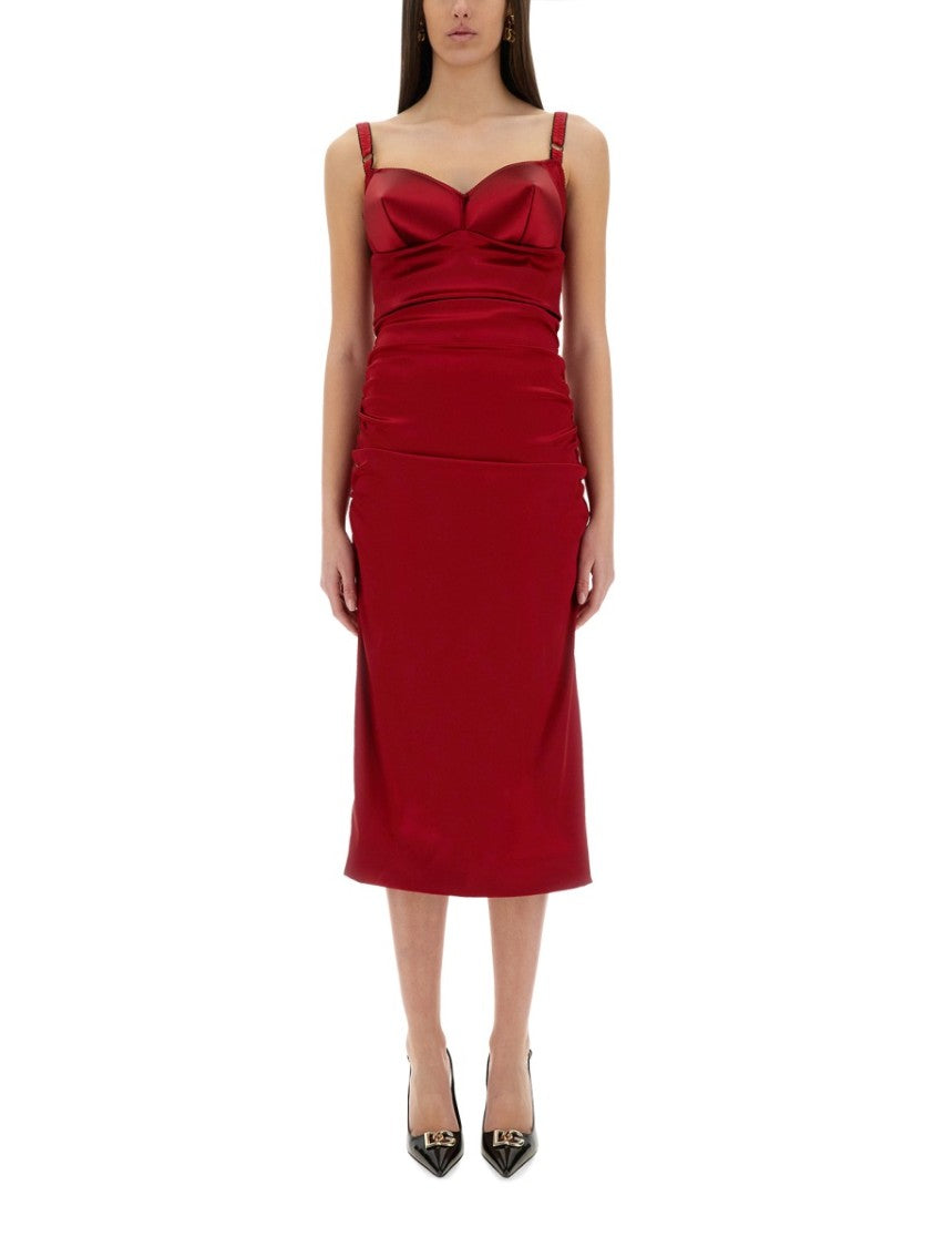 Longuette Dress With Cone Cups