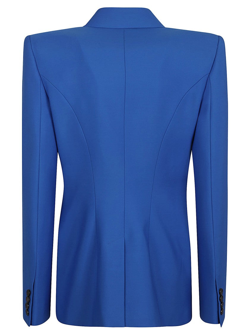 Double-Breasted Structured Jacket With Wide Lapels