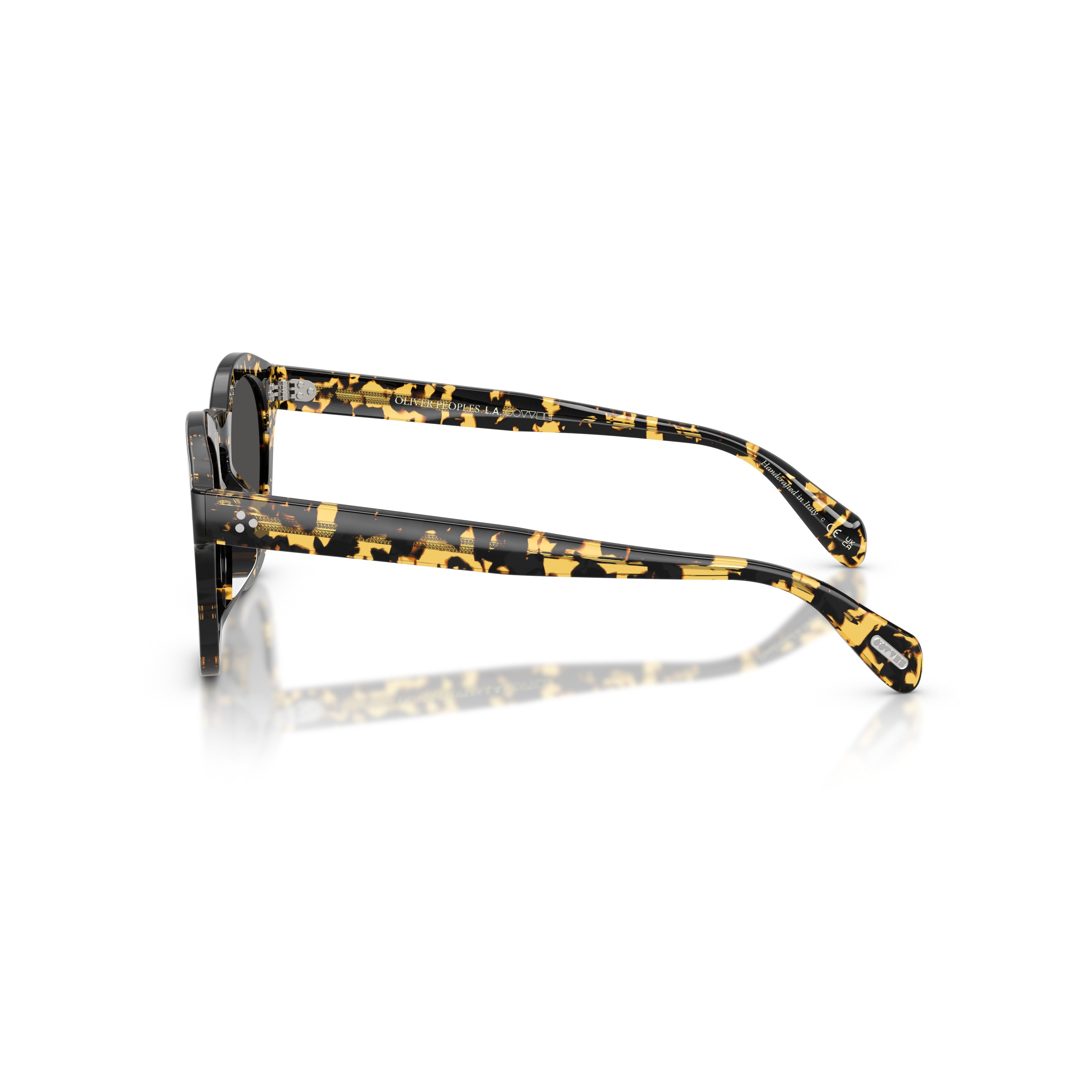 0ov5382su Round Tortoiseshell Acetate Sunglasses with Keyhole Bridge