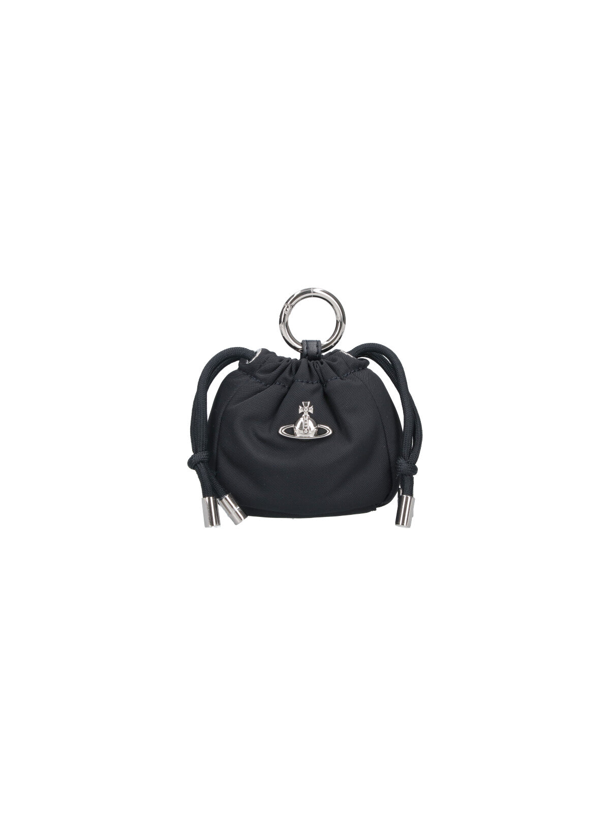 Black Orb Drawstring Fabric Key Pouch
